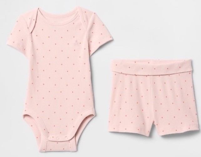 NWT Baby Gap Grow With Me Tiny Rib Outfit Set pink Dots u pick size $29.95