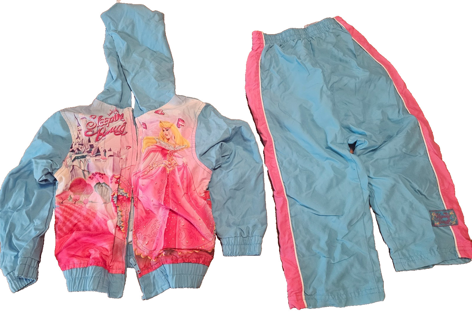 Disney Princess Sleeping Beauty Aurora Outfit Jacket Pants Set Girls 4T Vintage
