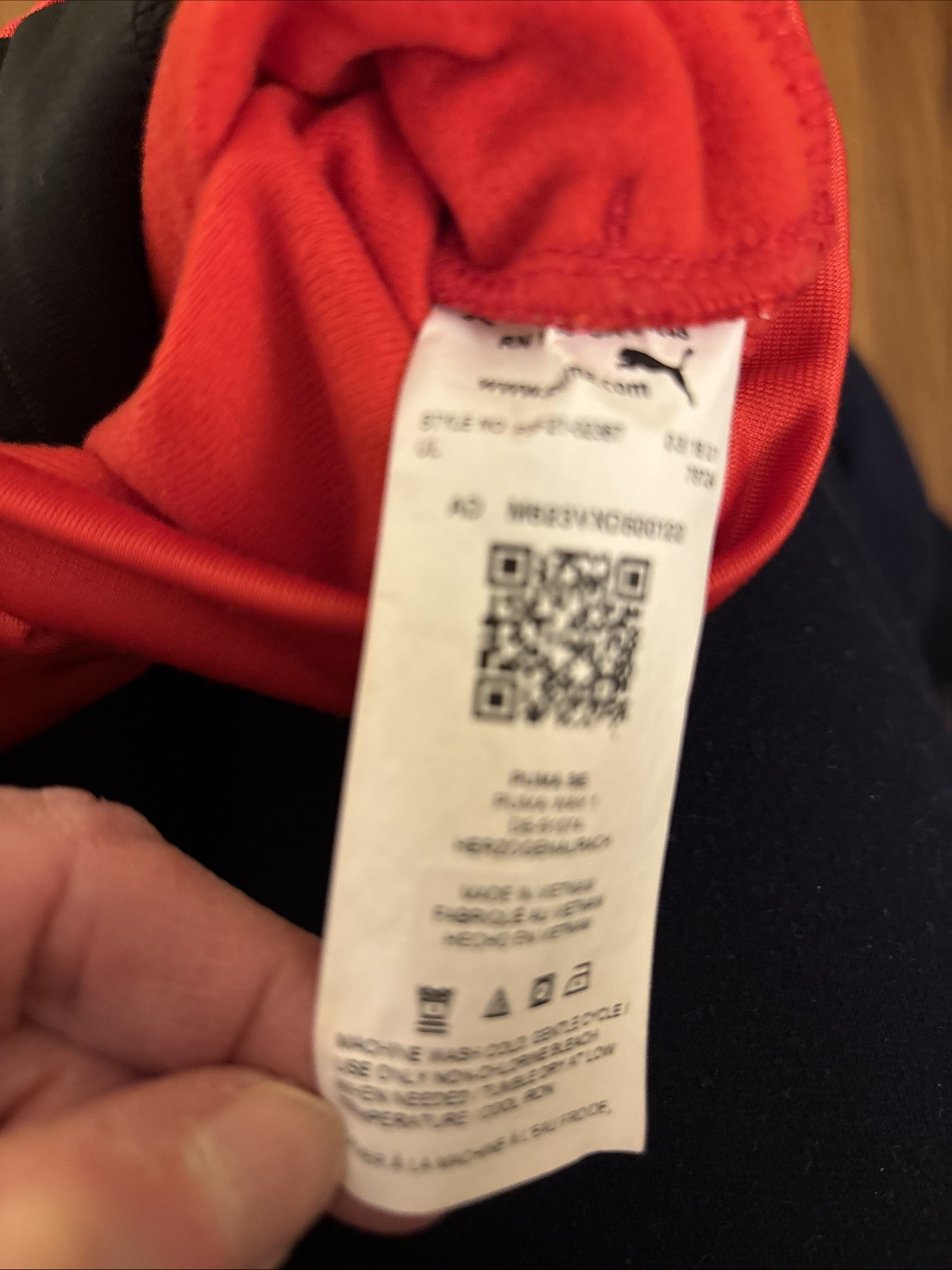 Puma Track Suit – Size 24 Months – 2 pieces- jacket and pants- black/red/white