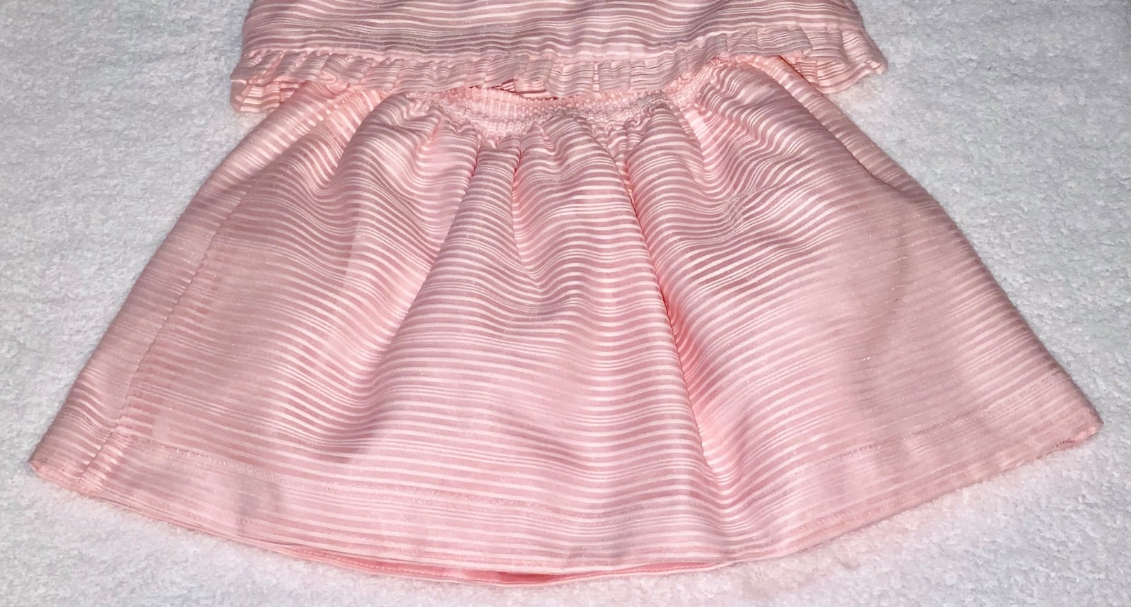 JANIE and JACK Pink Striped Organza Top & Skirt Set NEW Infant Girls 6 12 18 Mos