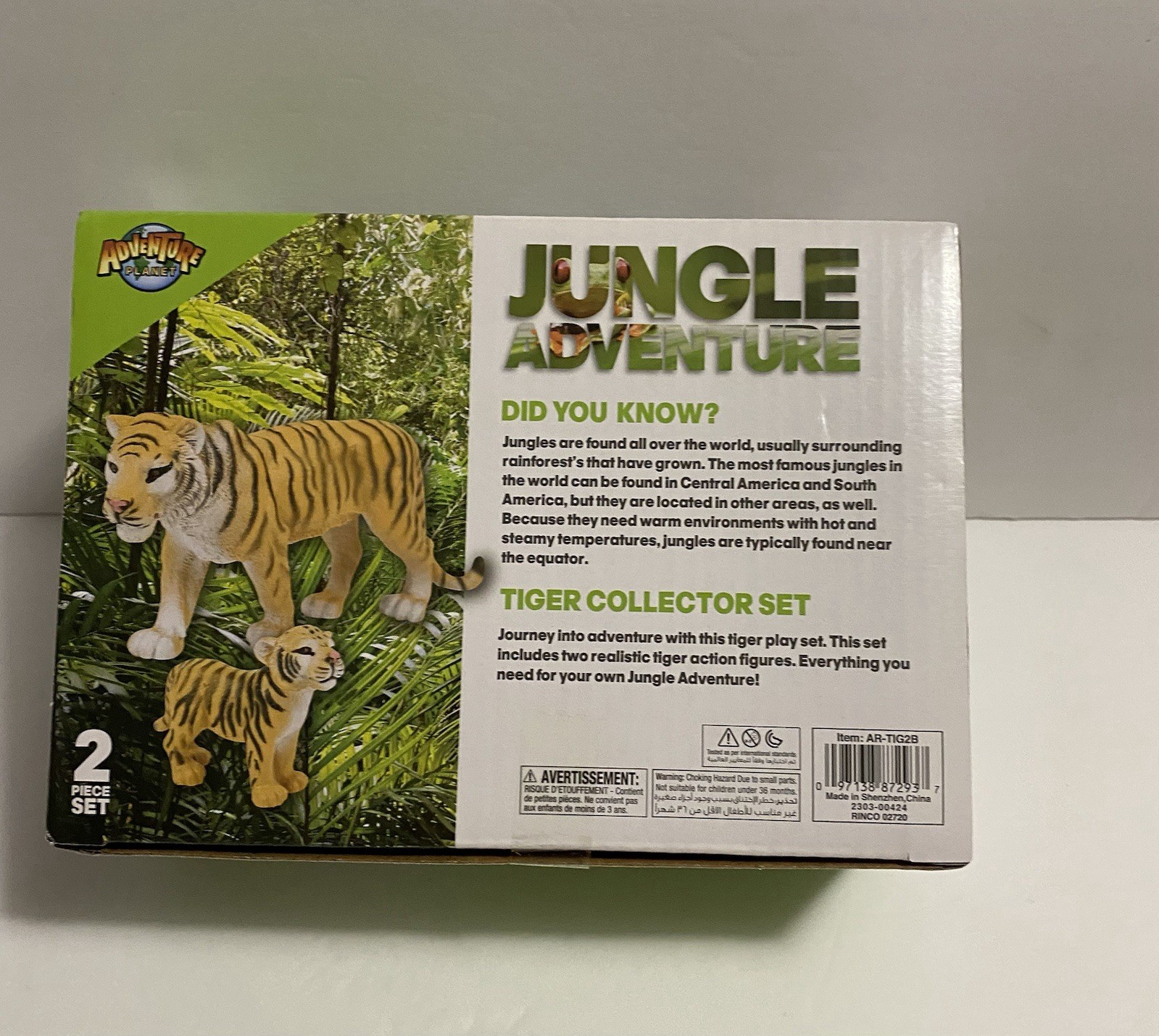 Jungle Aventure Collector Set Tiger 2 Pcs New
