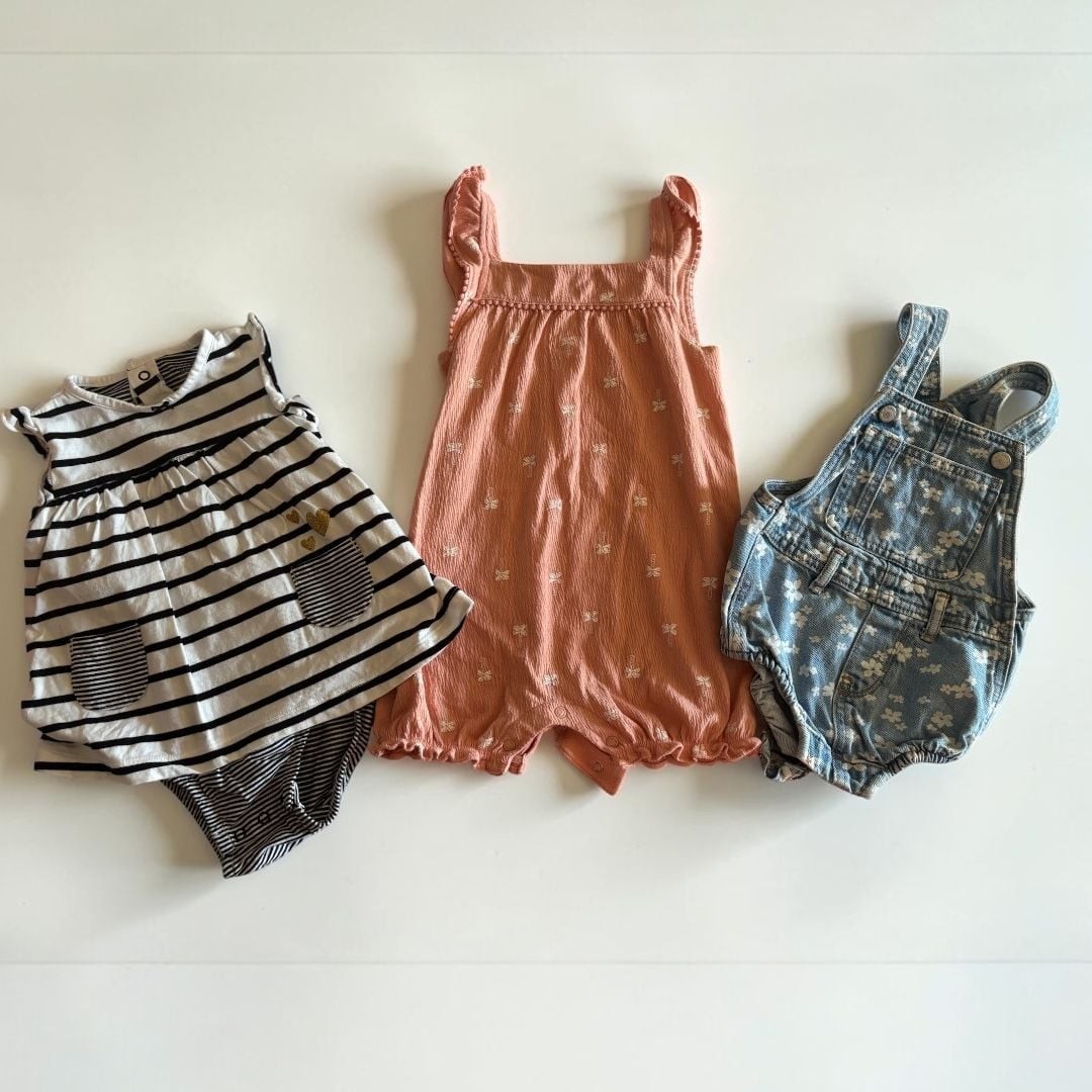 Carters Old Navy Baby Girl 3-Piece Outfit Set 18-24M