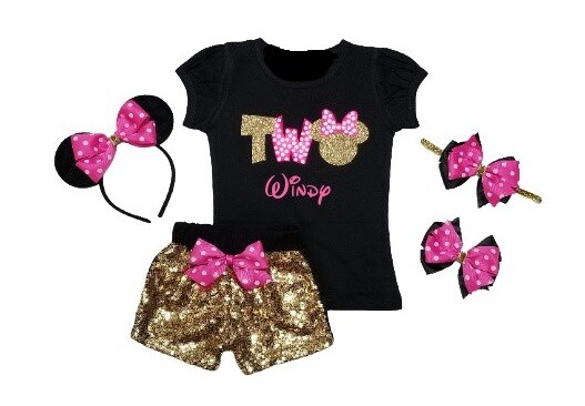 2nd BIRTHDAY MINNIE PERSONALIZED OUTFIT – MINNIE – HOT PINK – MINNIE BIRTHDAY