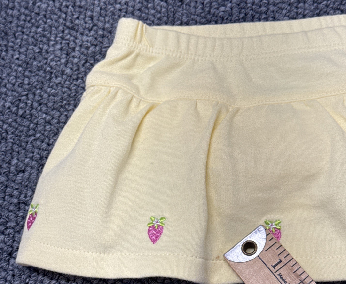 VTG Y2K Looney Tunes Tweety Bird Fruit Strawberry Embroidered 3pc Outfit 0/3M