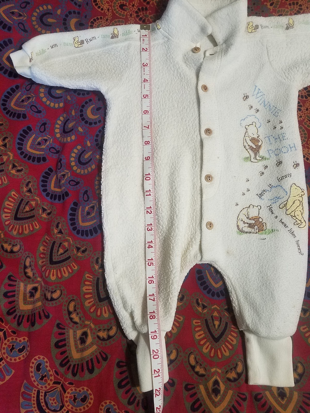 Vintage Winnie the Pooh Baby’s Romper 3 – 6 months Fall-Winter outfit Made in UK