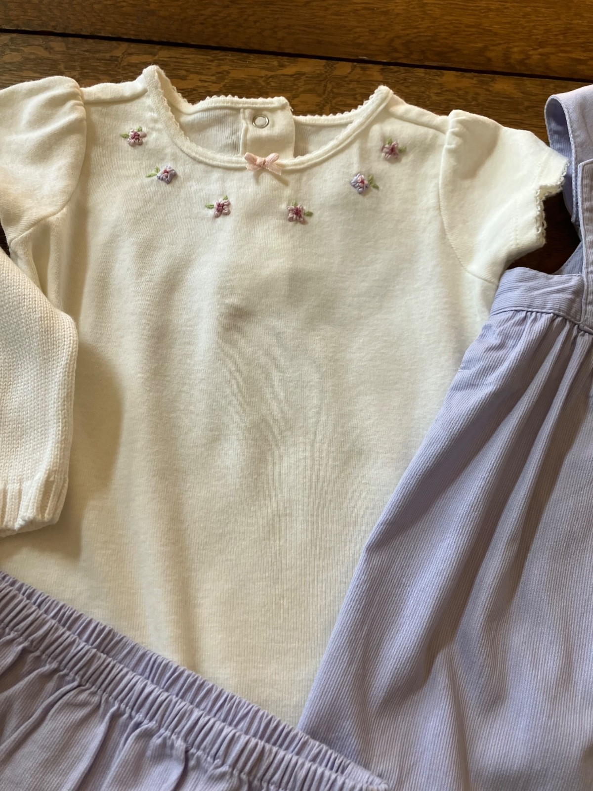 Gymboree 2002 Flower Baby sweater dress dc bloomers bodysuit hat 6-12