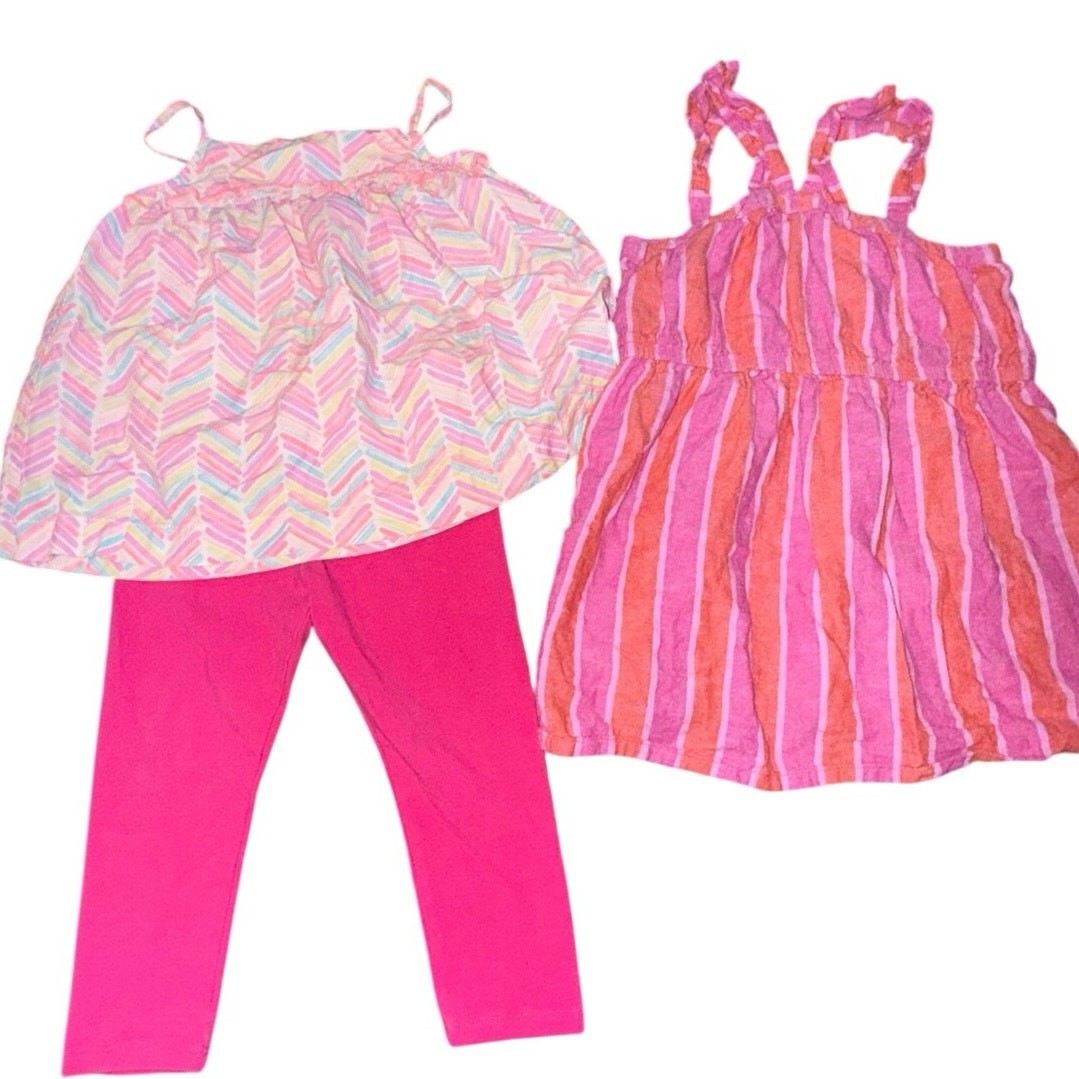 Toddler Girls 2T Summer Lot Carter’s OshKosh Spotted Zebra Dress Tunic Leggings