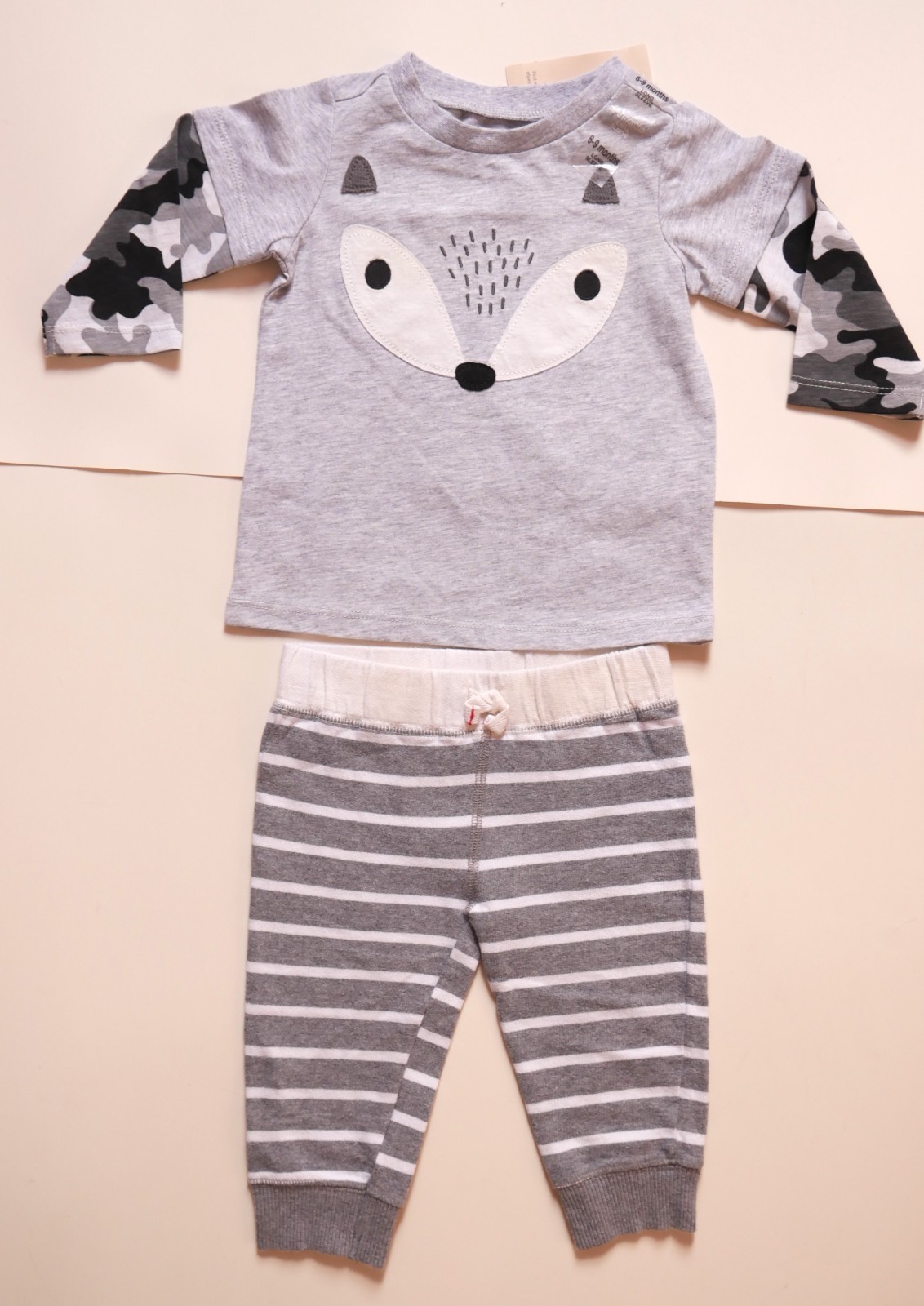 MULTIBREND TODDLER BOYS GREY ACTIVEWEAR SET T-SHIRT LEGGINGS 6-9 MON NEW
