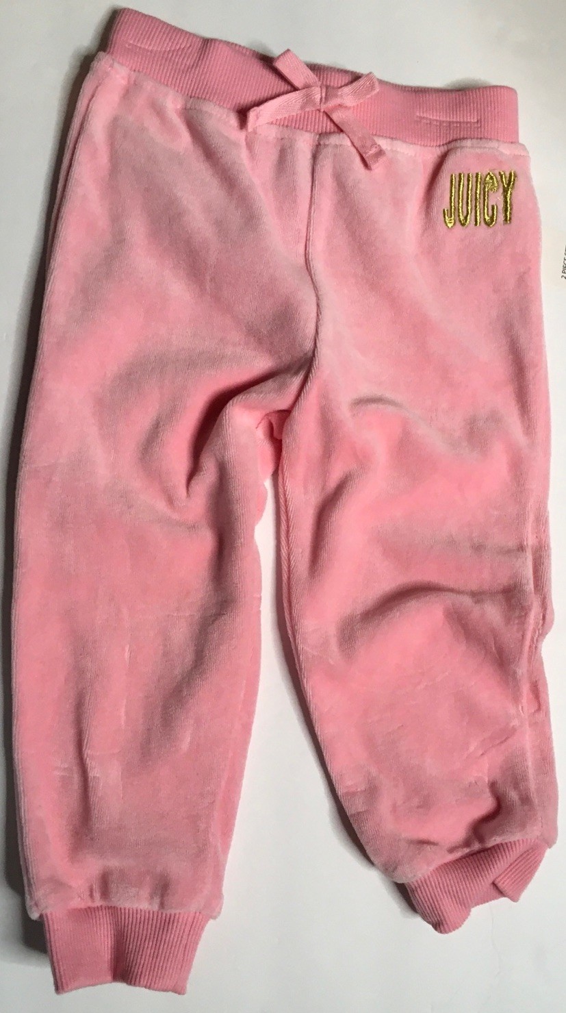 JUICY COUTURE 2 PC Choose Juicy HOODED JOGGER SET BABY~TODDLER 12-18M-24M 3T NWT