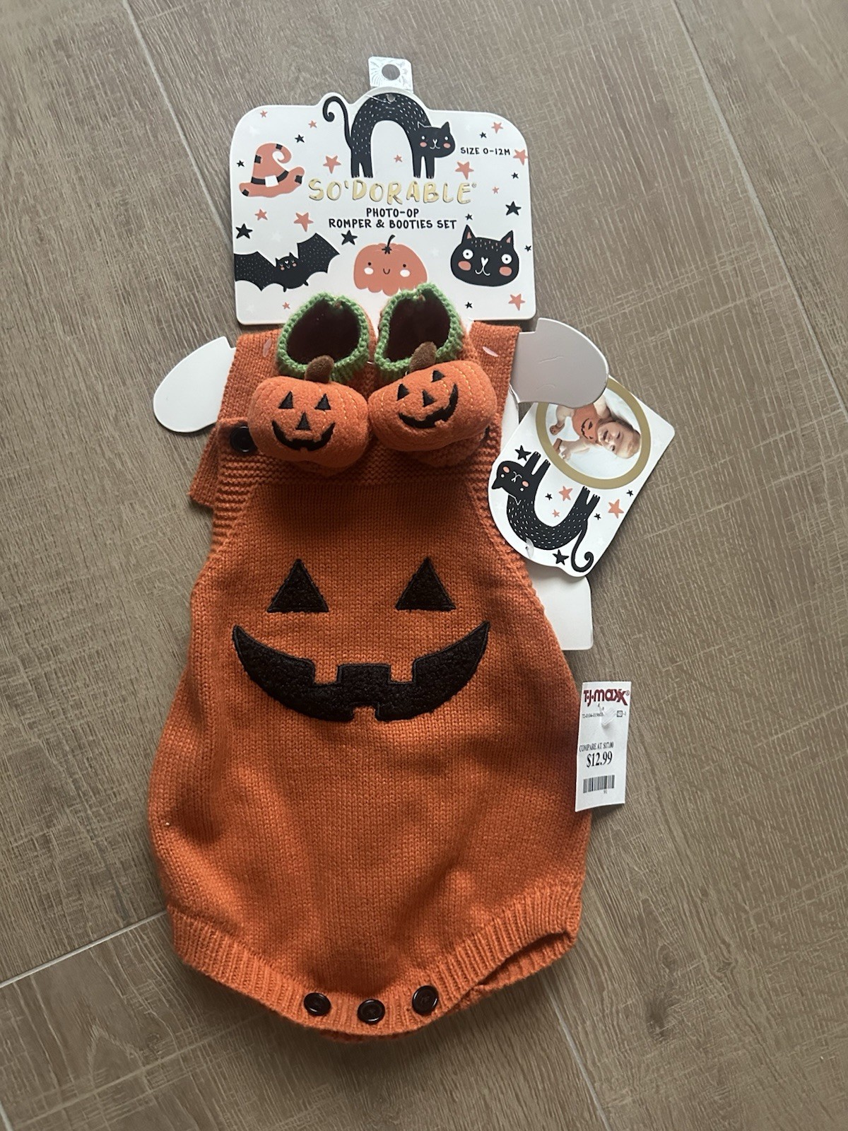 So’Dorable Halloween Pumpkin Romper & Booties Set Orange 0-12 Months