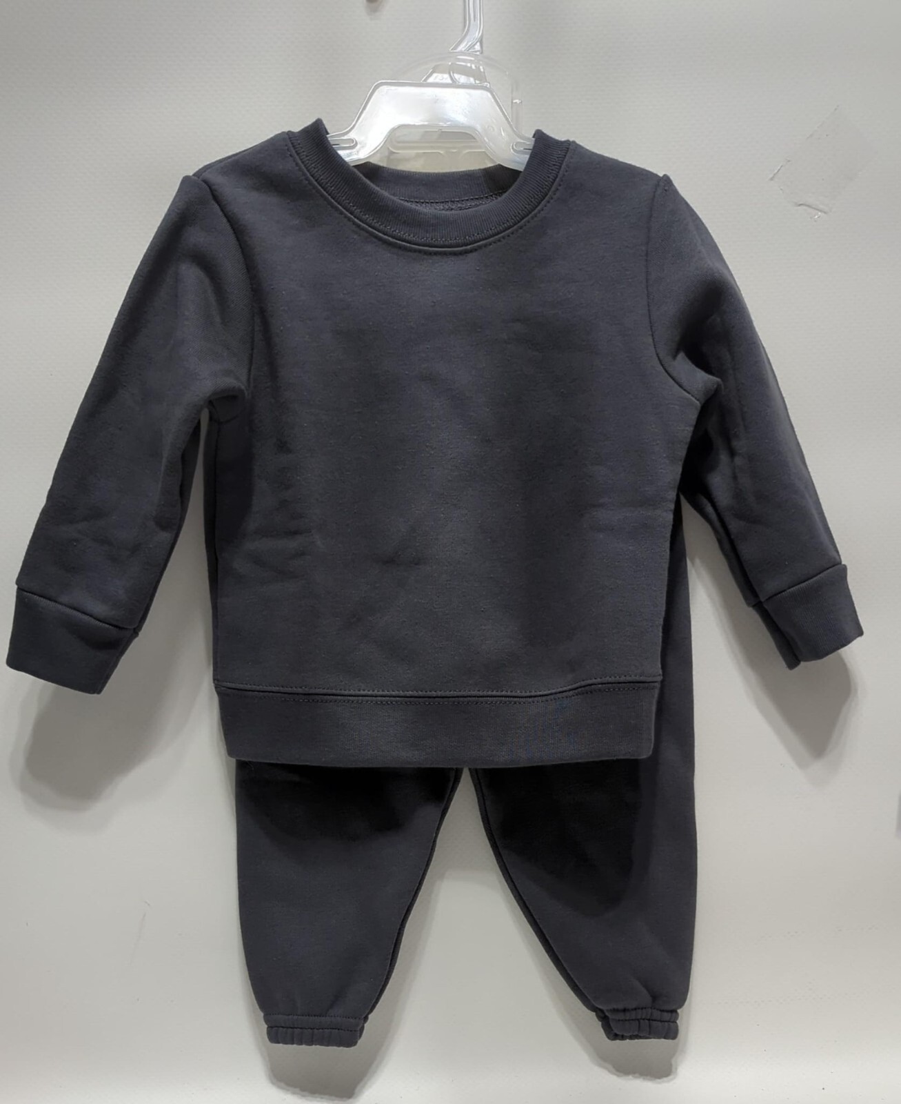 Garanimals Toddler Boy 2 Piece Fleece Top & Jogger Pant Set, Grey Size 24M