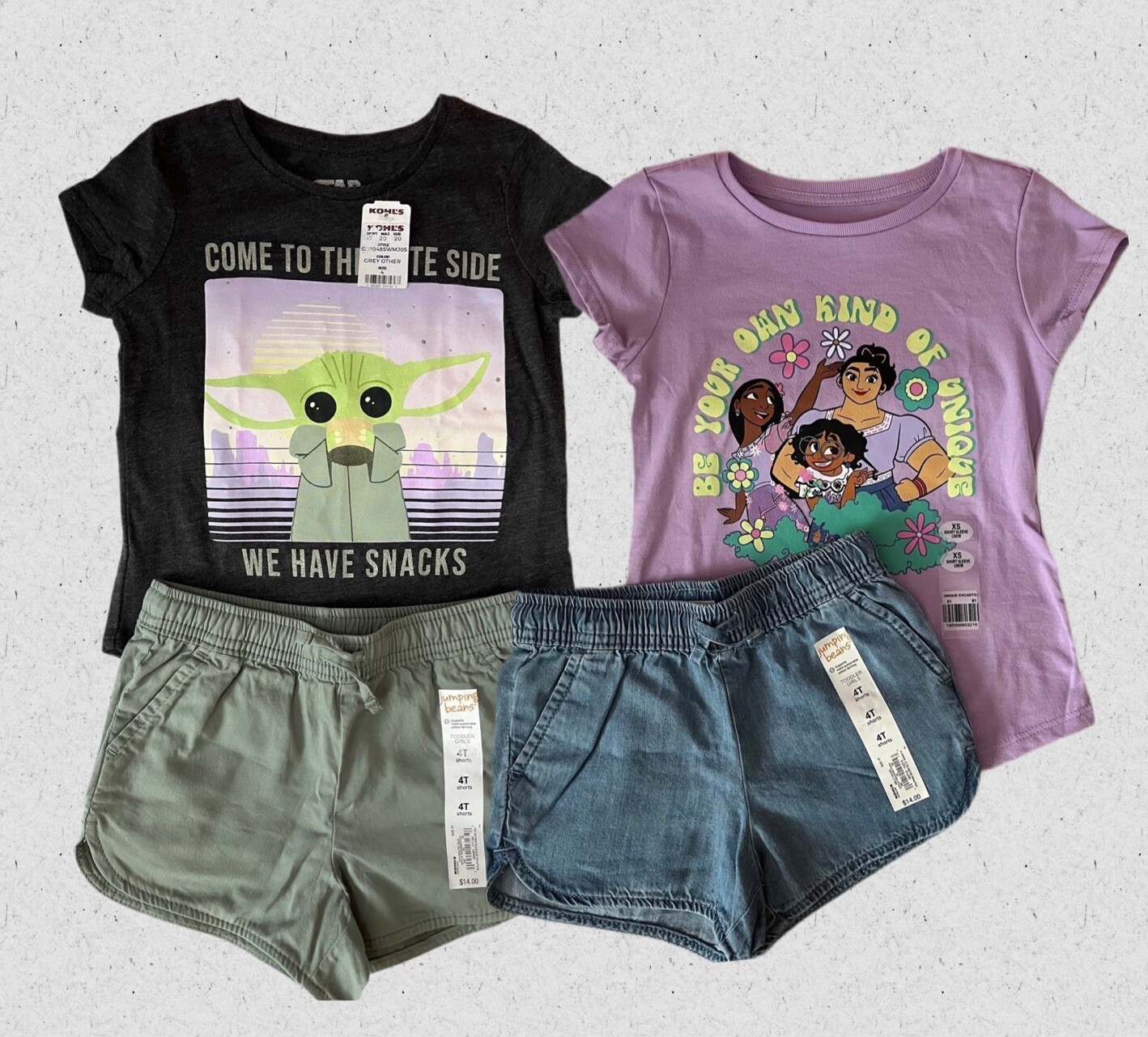 Disney Jumping Beans Encanto & Baby Yoda Outfits 4/4T