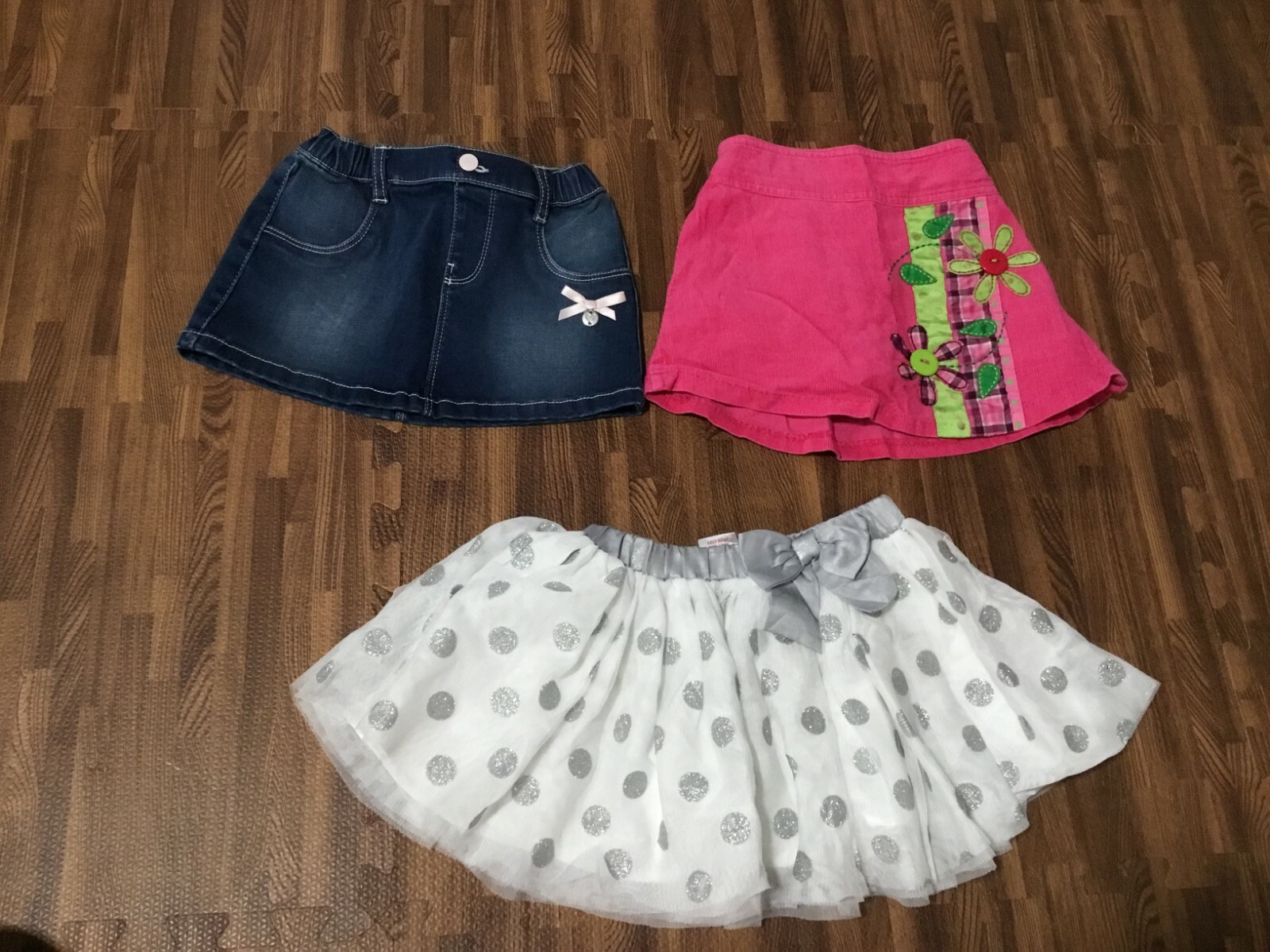 Lot of 3 pcs Girls Toddler Skirts Various Brands And Colors Size 2T