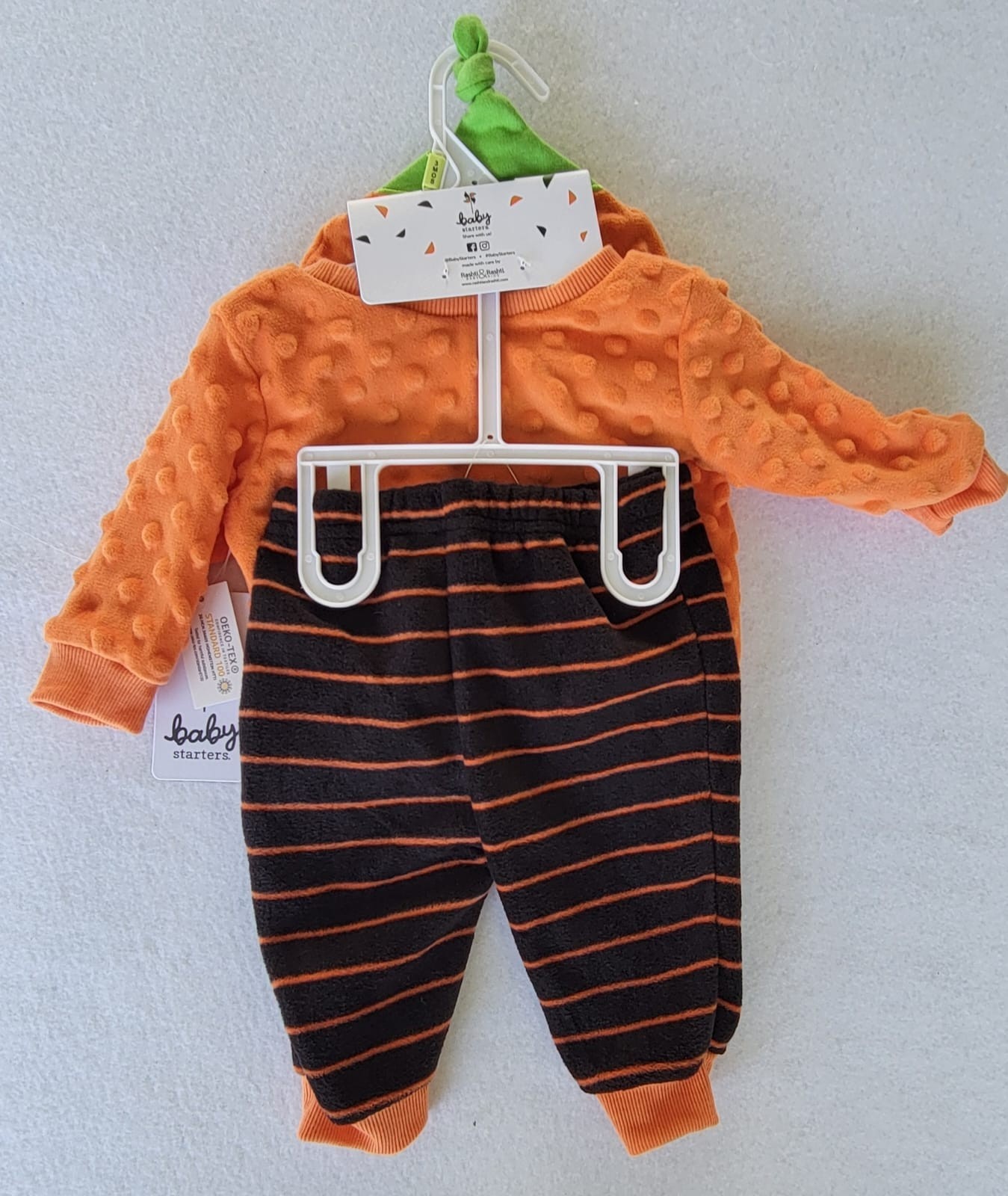 Baby Starters 3 Piece Set Novelty Top,pants & Hat Halloween Size 3 Months