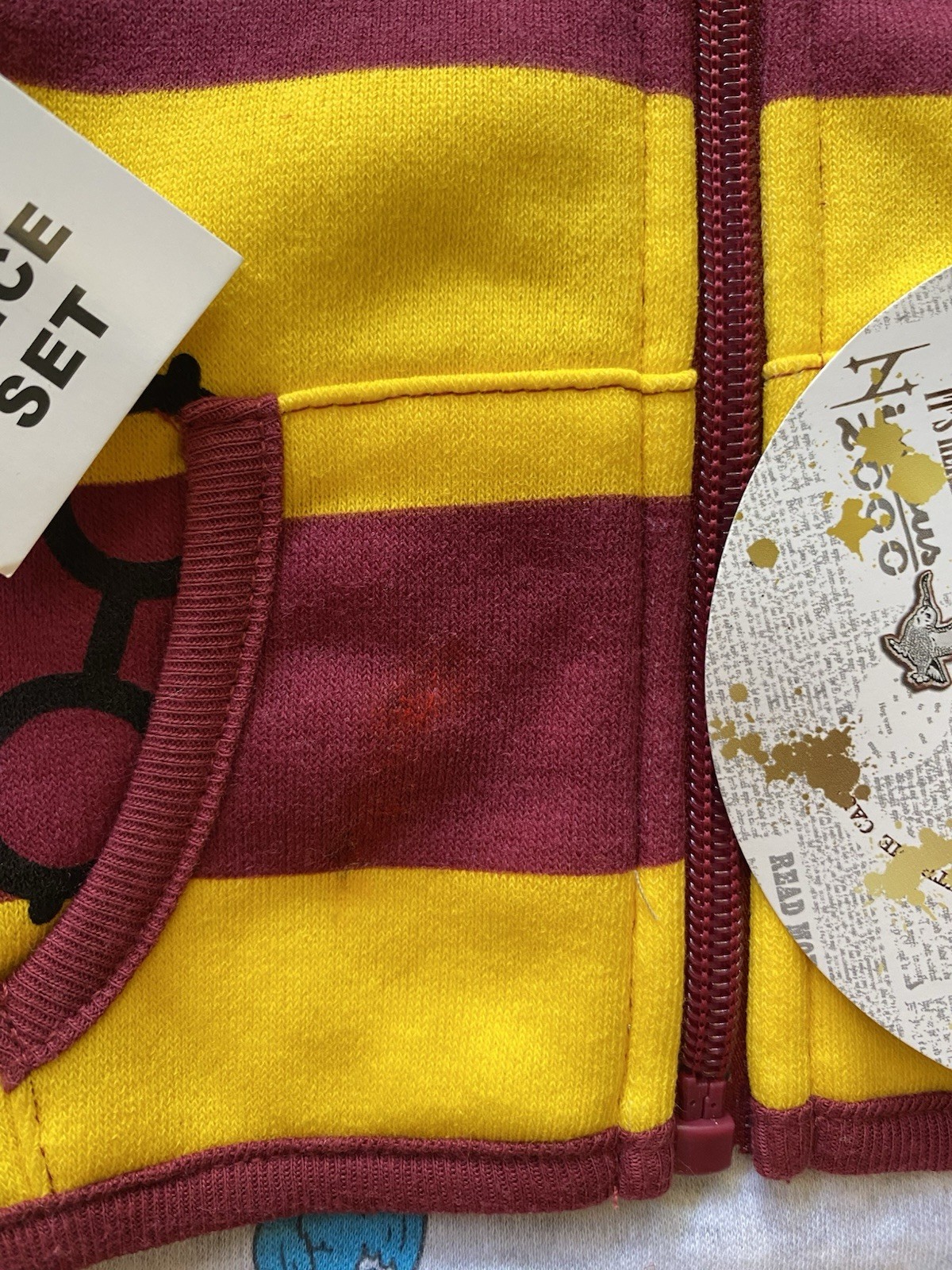 Harry Potter Baby Boys 3-Piece Set w/ Bodysuit, Pants, and Fleece Vest, 0-3M
