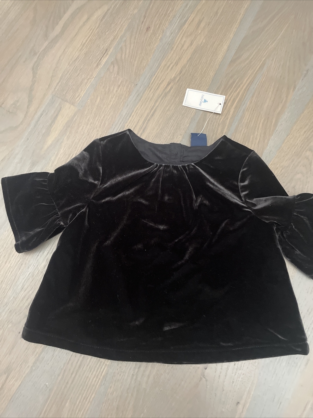 NWT Baby Gap Girl WINTER black velvet top silver star leggings 2-piece SET 3 3T