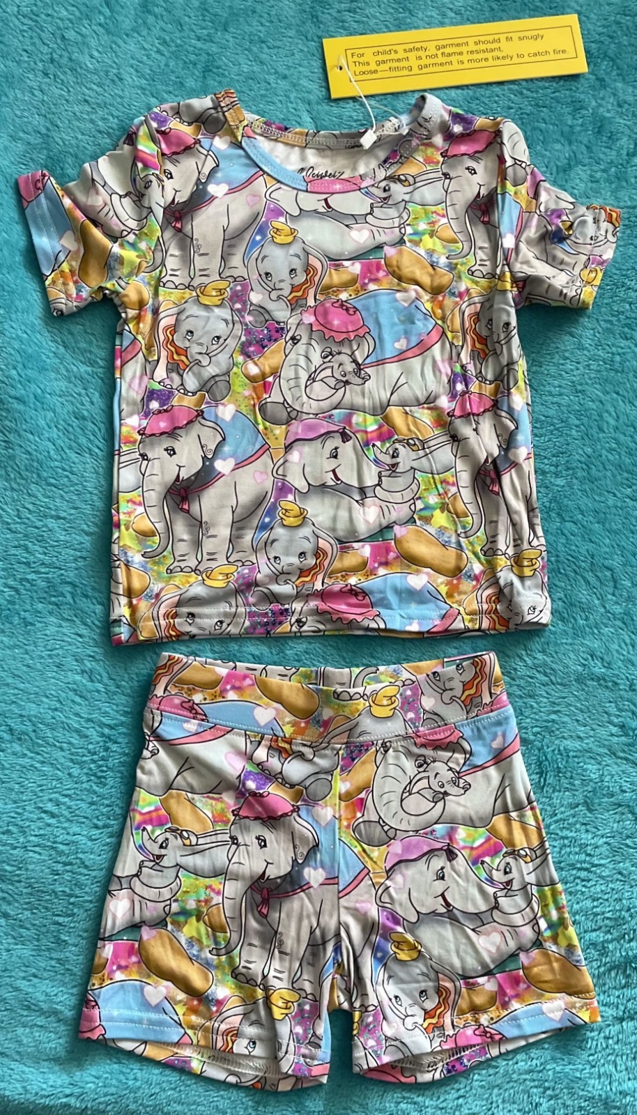 Dumbo Bamboo Short Sleeve And Shorts Set