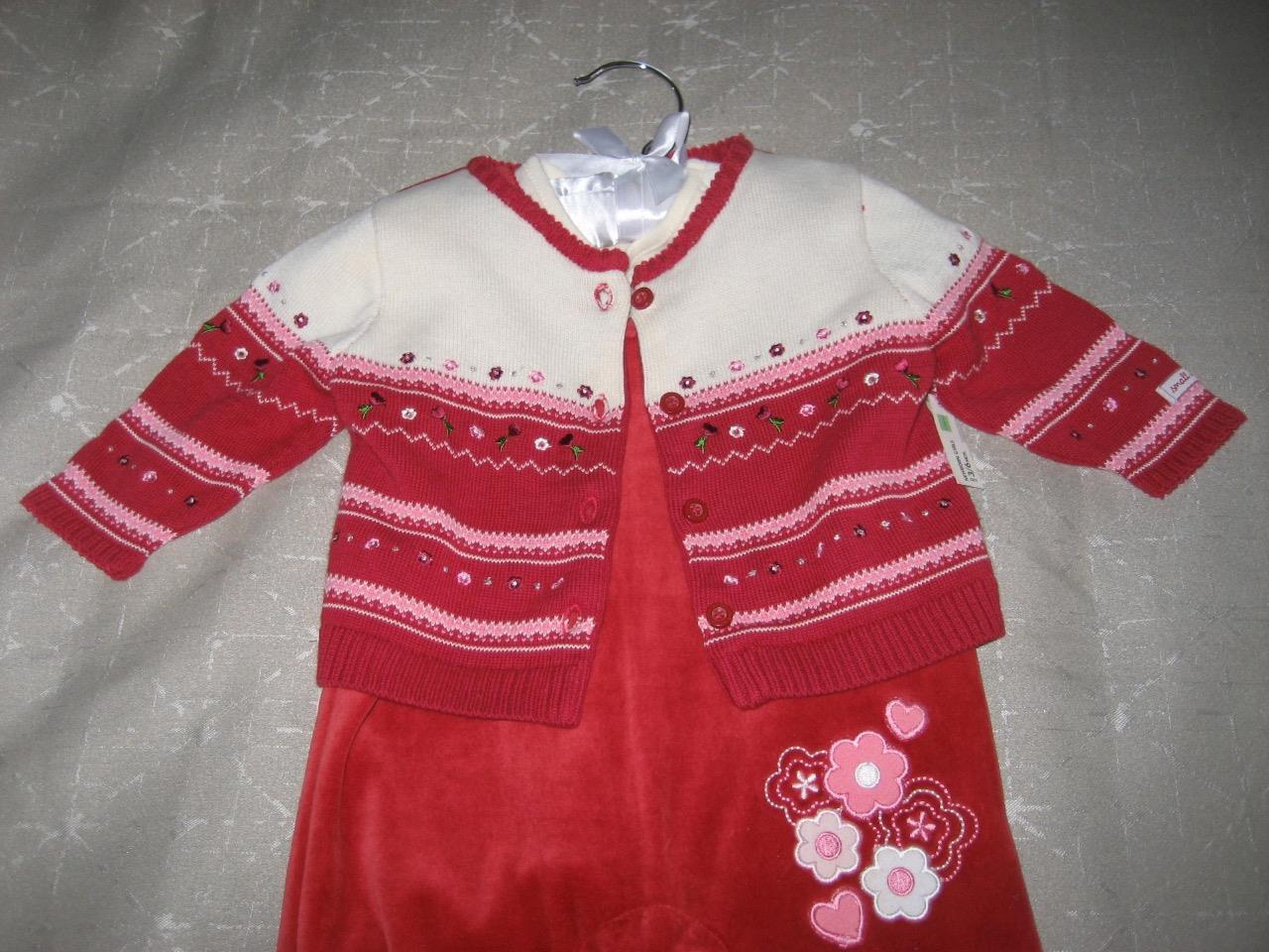 Small Wonders Infant Girl Holiday Outfit Sz. 3/6 Months NWT