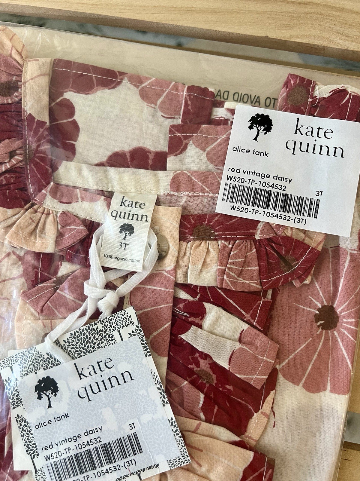 *NIB* Bundle Kate Quinn 3T Cotton Red Vintage Daisy Alice Tank Basic Skirt Set