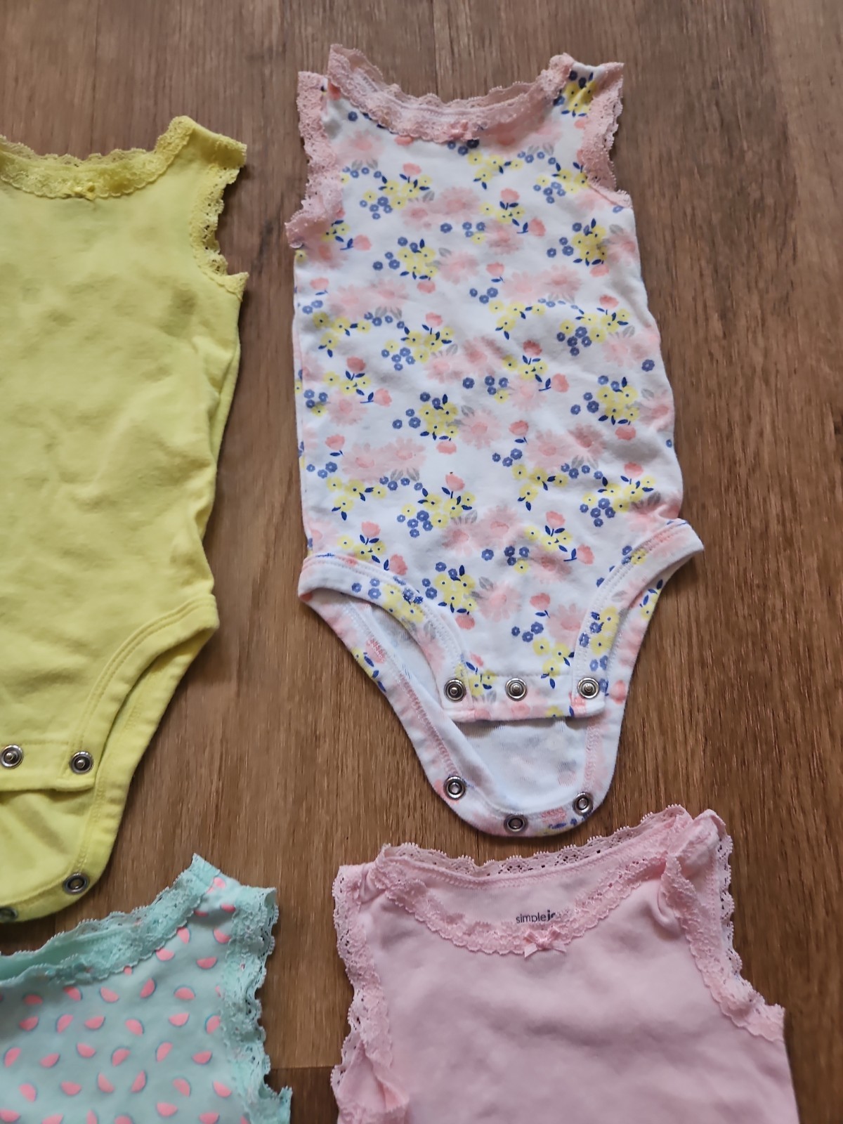 6 NEW Baby Girl Lace Oneises Size 0-3 Months