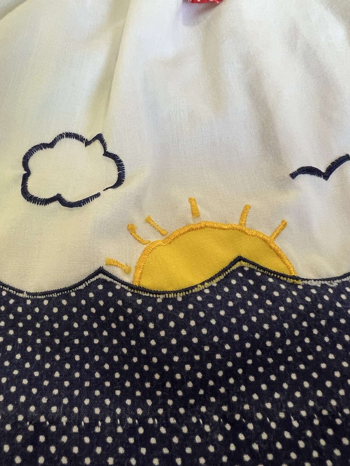 Vintage Baby Girls Sailor Nautical Bloomer Set Red White Blue Boat Sun 24m