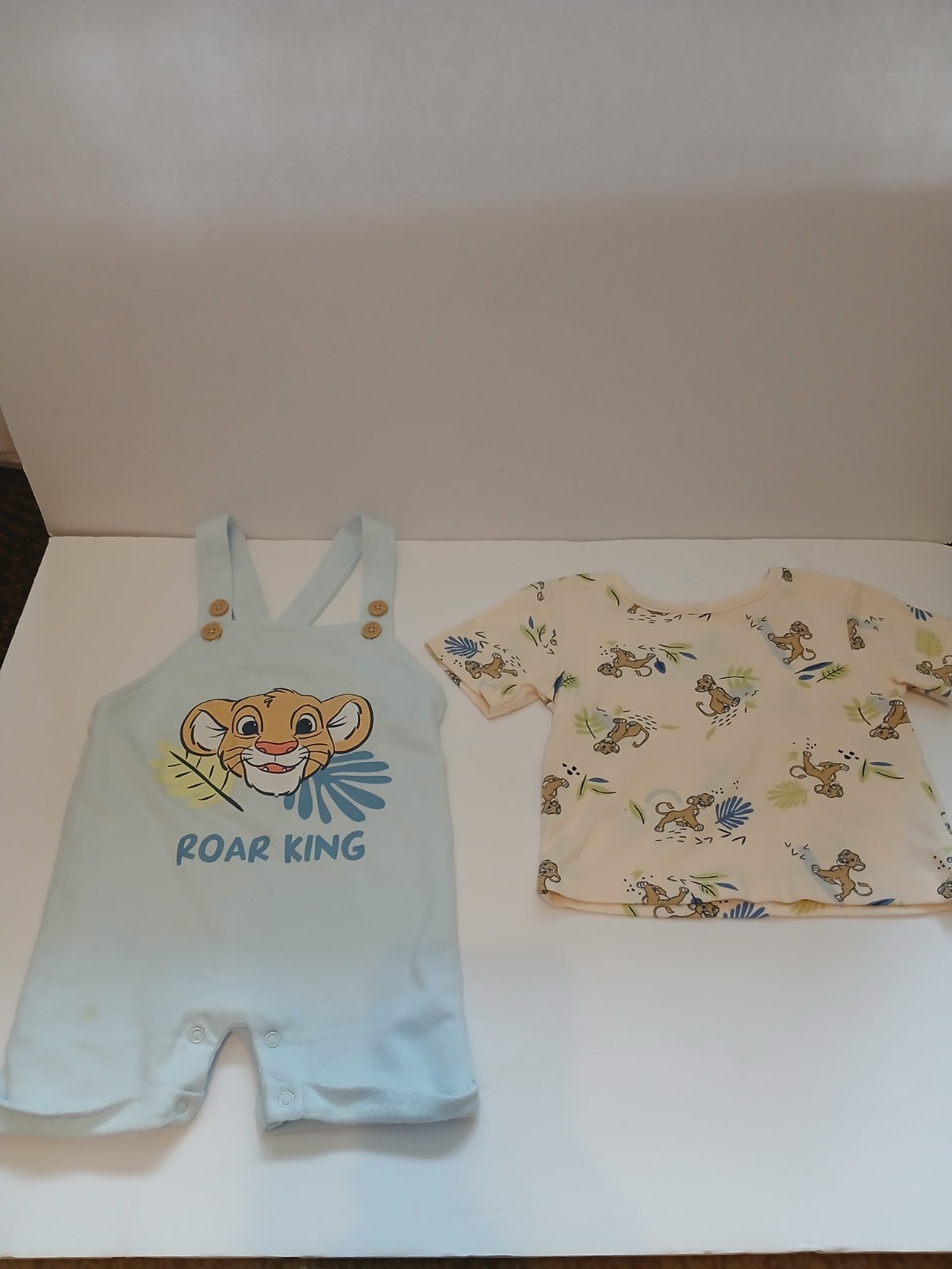 Disney Baby The Lion King Romper Outfit 6/9 Months Roar King Simba