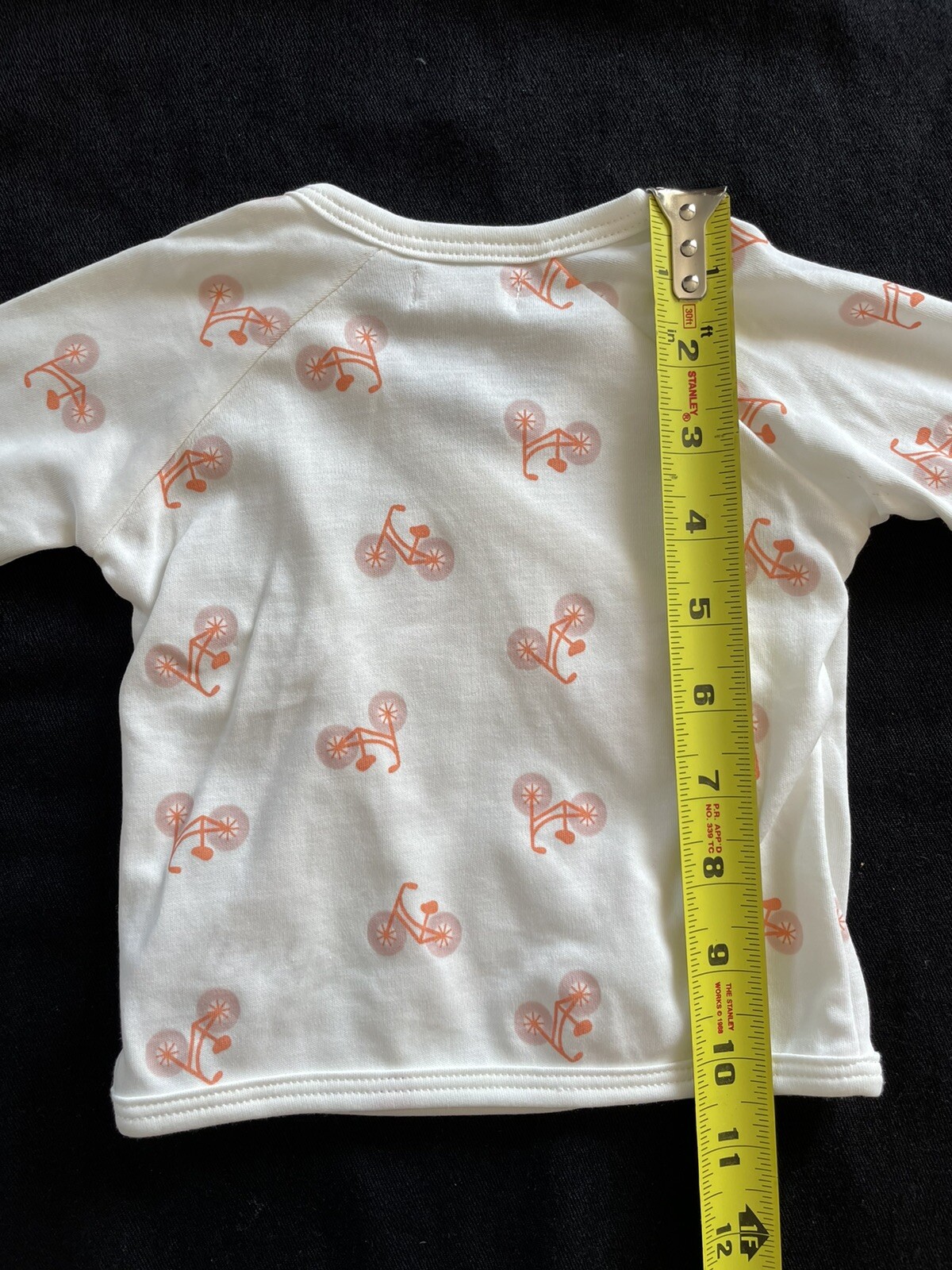 Tun Tun (Peru) NWT Ivory/Orange Bicycles Pima Cotton Top & Footie Pants-0-3Mos