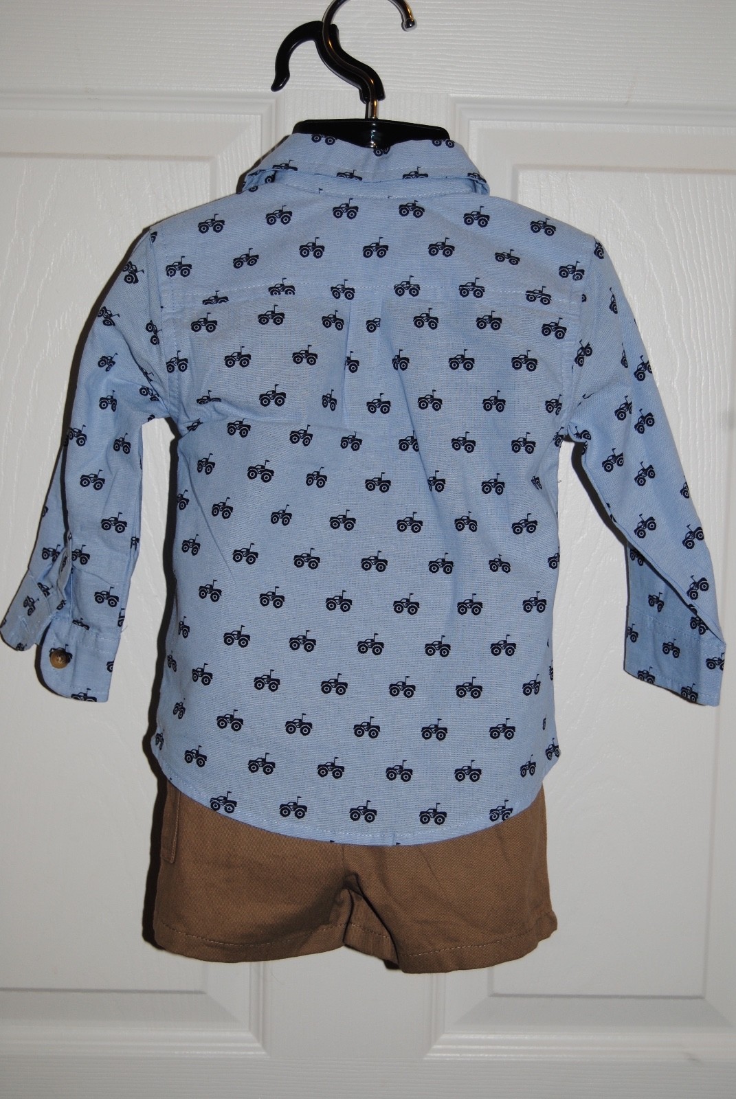 Boys Shirt and Shorts by Al and Ray, size 12 Months Toddler Blue -Brown RN 15517