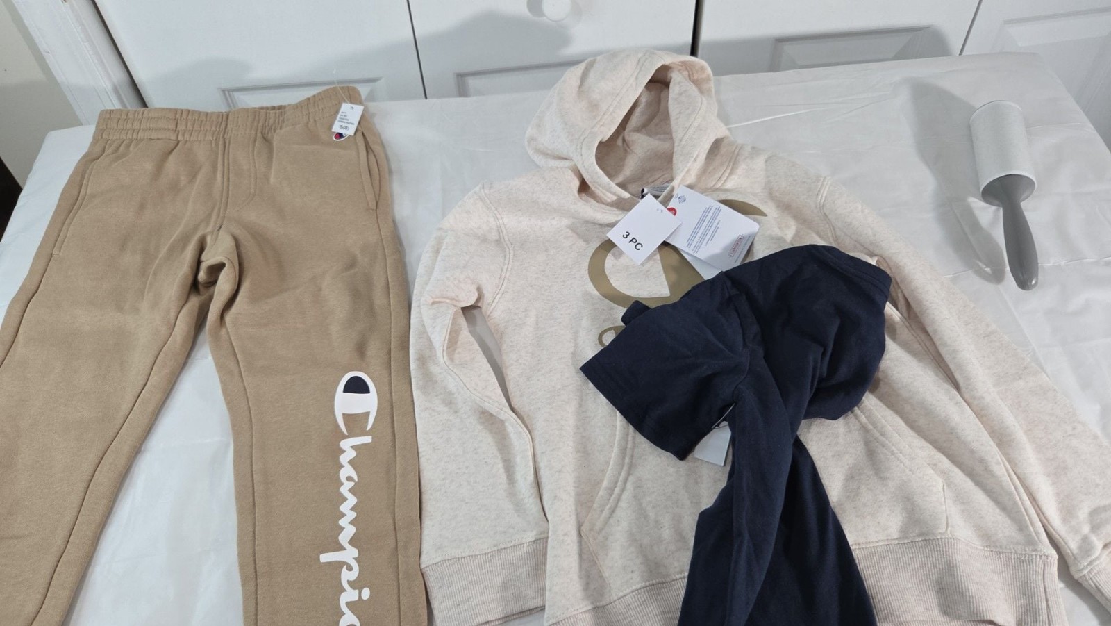 Champion Boys 3-Piece Fleece Hoodie, T-Shirt, and Joggers Set