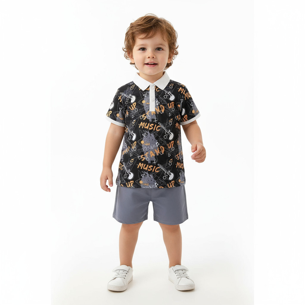 Toddler Boy Musical Outfit Set – Cotton