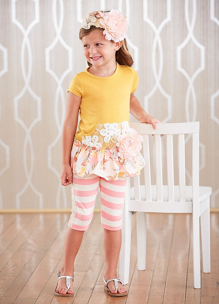 New Girls Boutique Peaches n Cream sz 2T Pink LACE Pocket outfit Clothes Summer