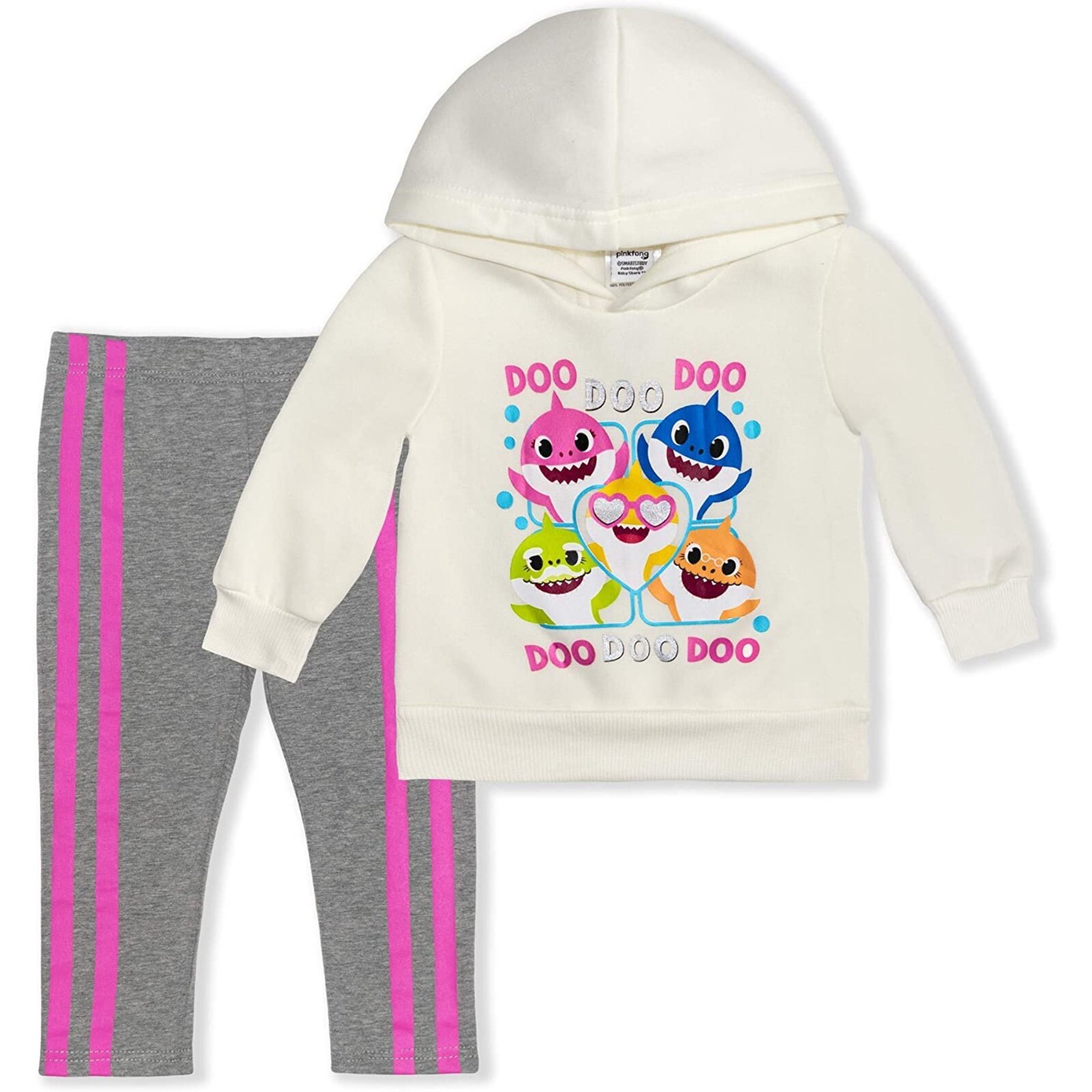 Nickelodeon Girl’s 2-Piece Baby Shark Pullover Hoodie and Legging Set, 24 months