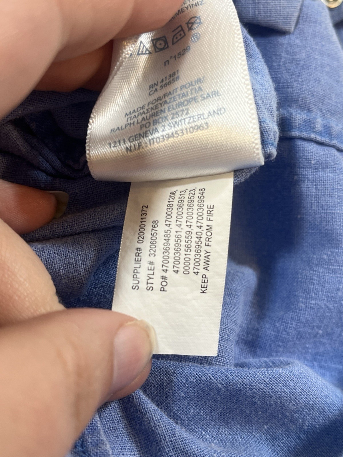 Baby Boys Ralph Lauren Blue Chambray Sailboat Nautical Linen Short Romper 9M