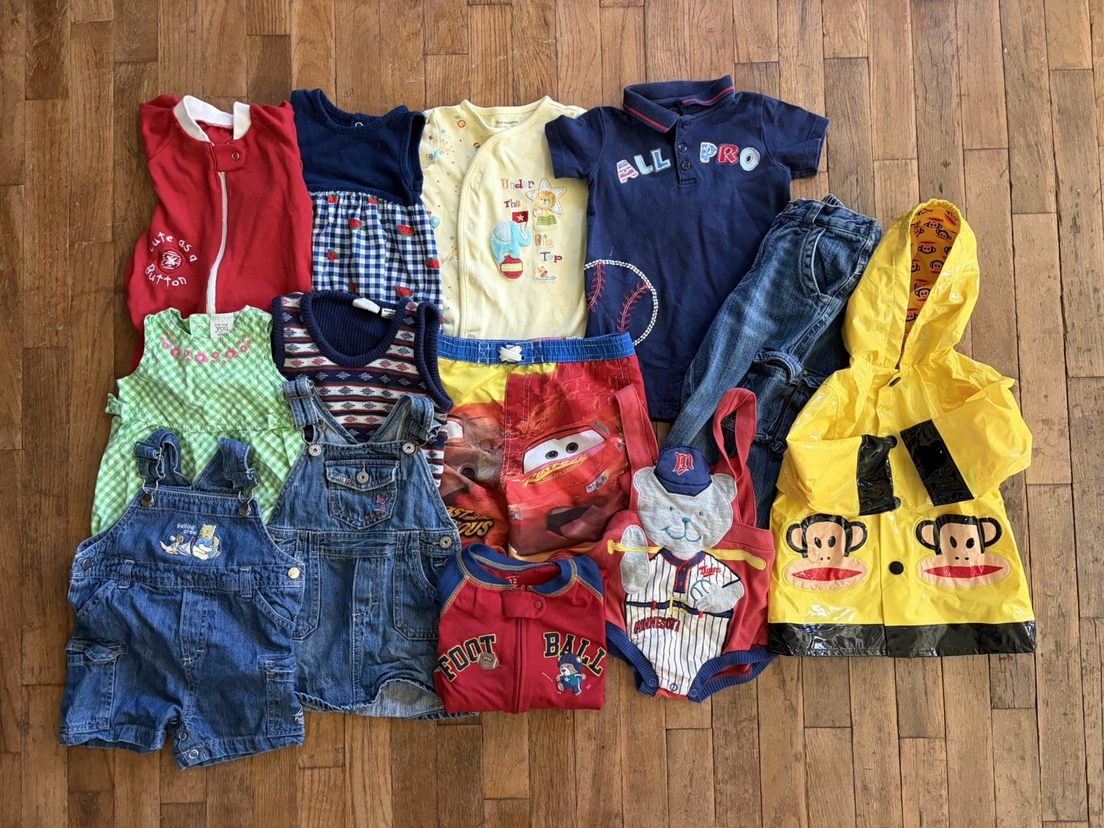 Vintage 13 Piece Baby Toddler Clothing Bundle 1990s Y2K 2000s Reseller Lot