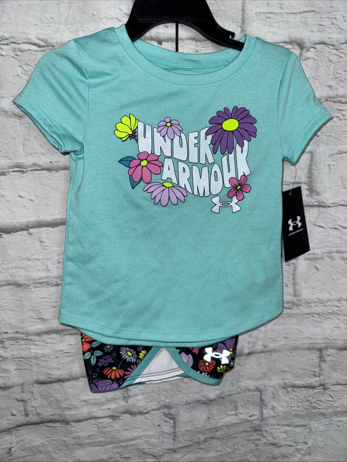 New Under Armour Baby And Little Girls 2 Pc Set Outfit Choose 18m Green Floral