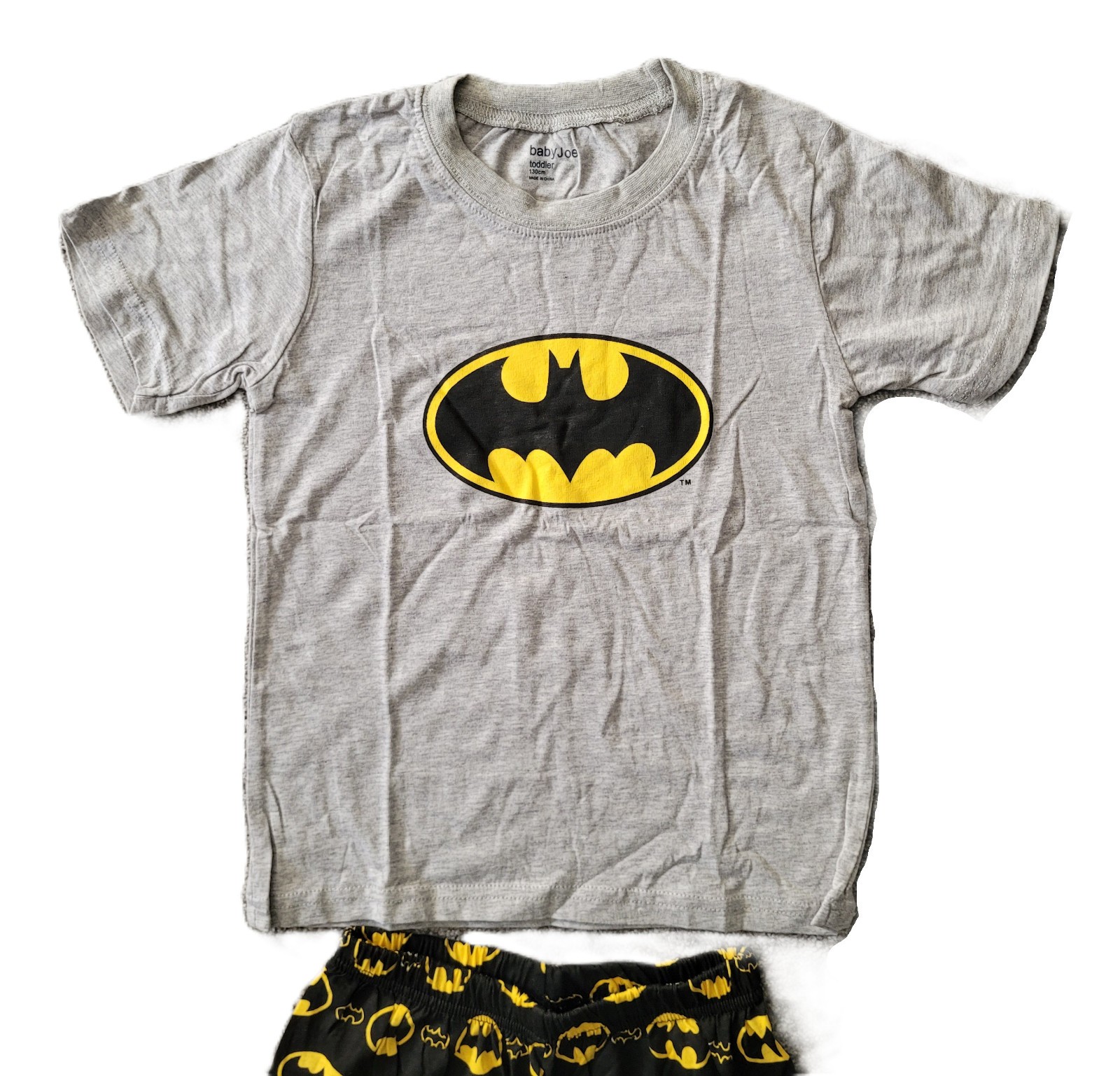 Batman Toddler Pajama Set 130cm Tee & Shorts baby Joe DC Comics 2 Piece NWOT