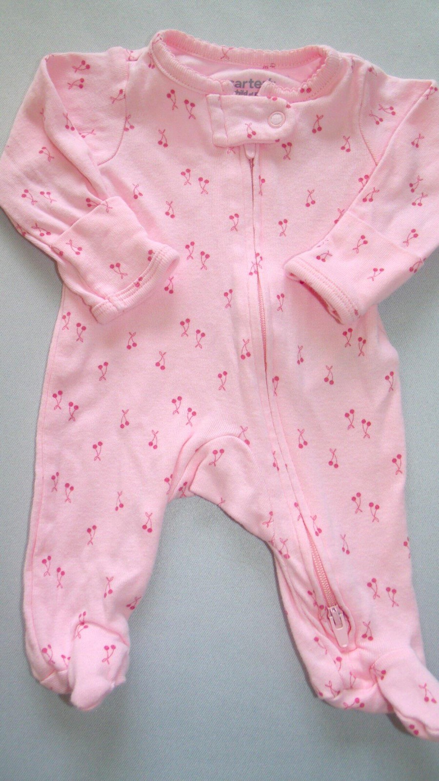 Baby Girl Clothes Nwot Child Mine Carter’s Preemie Cherries Footed Outfit