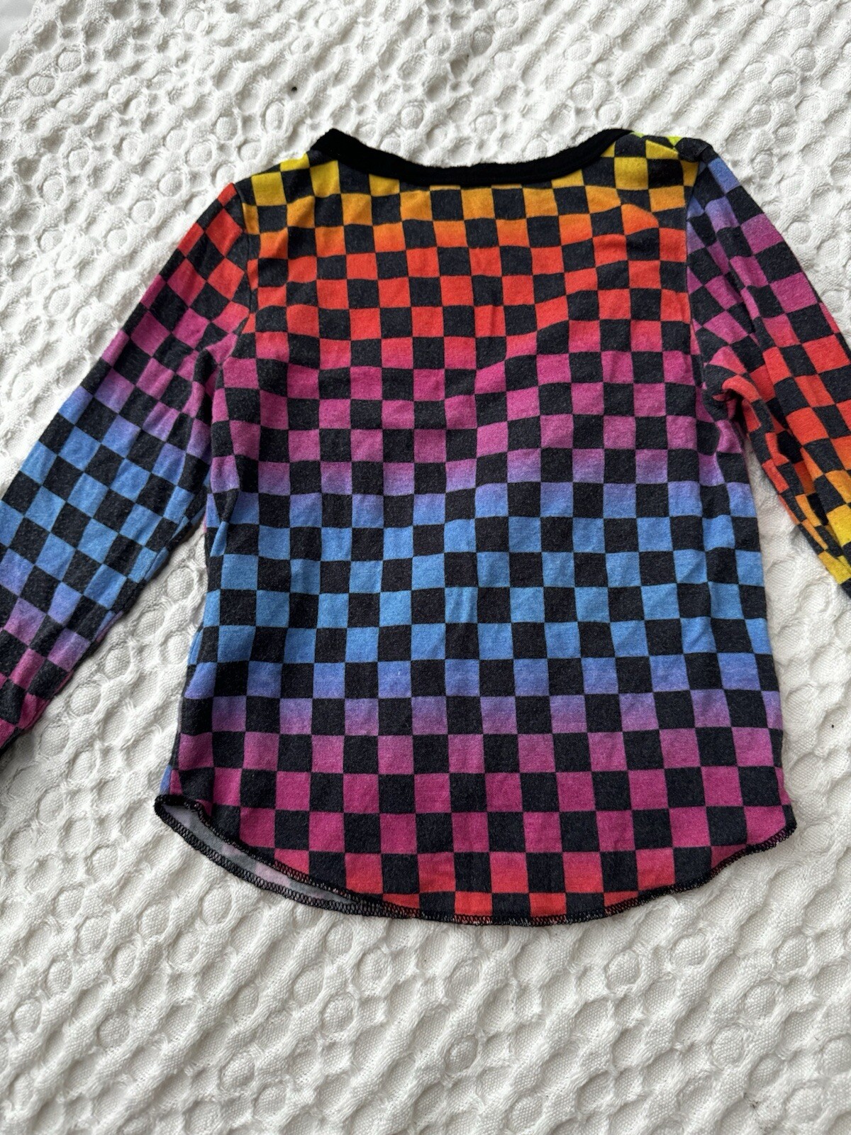 Rowdy Sprout Unisex 18-24 Months Bamboo Thermal Set Pijama Checkers Multicolor
