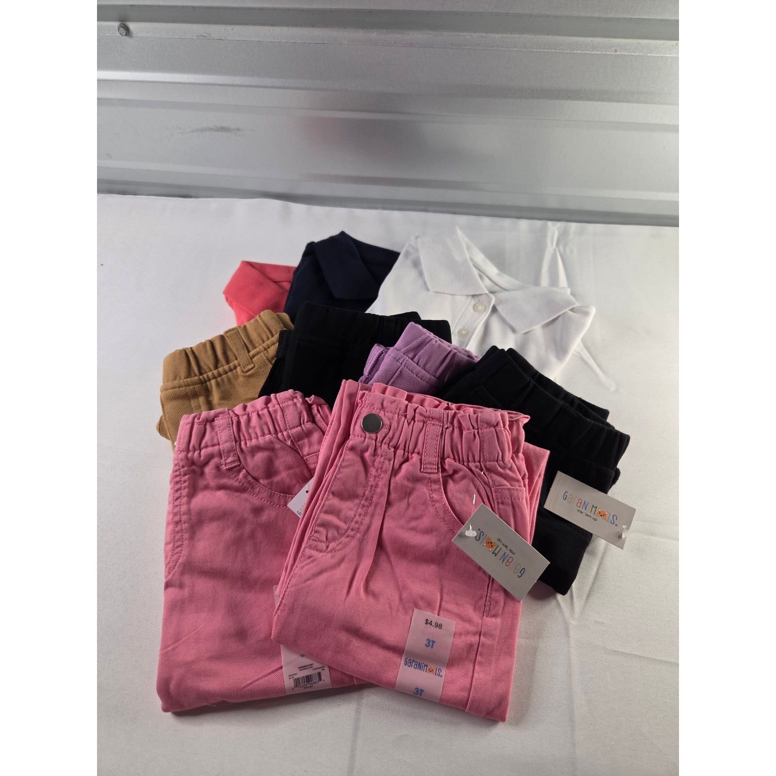 Garanimals Kids 9 Piece Bundle Size 3T NWT/NWOT Polos Pants Shorts Mixed Lot