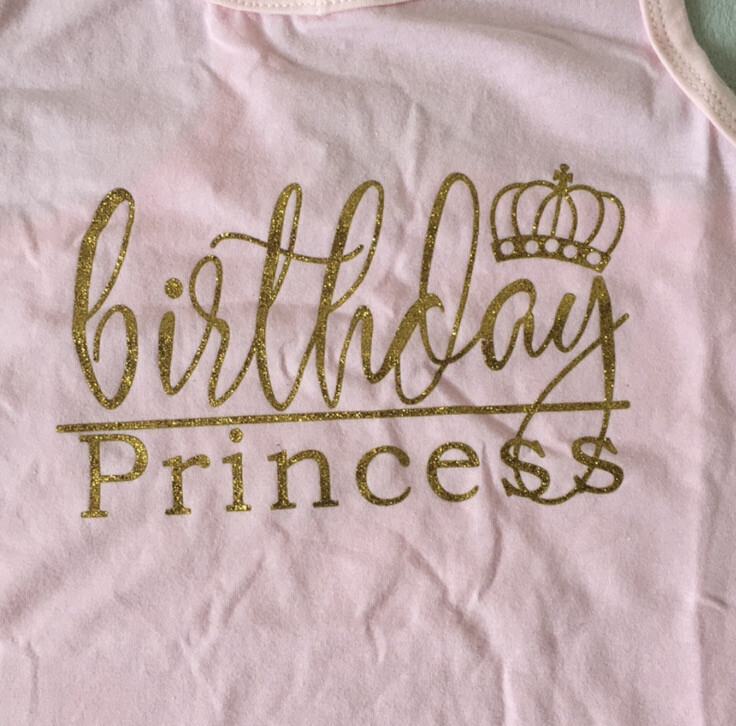 “Birthday Princess” Girl Toddler Set: Tank, Tutu Skirt Pink, White Size 2-3 Year