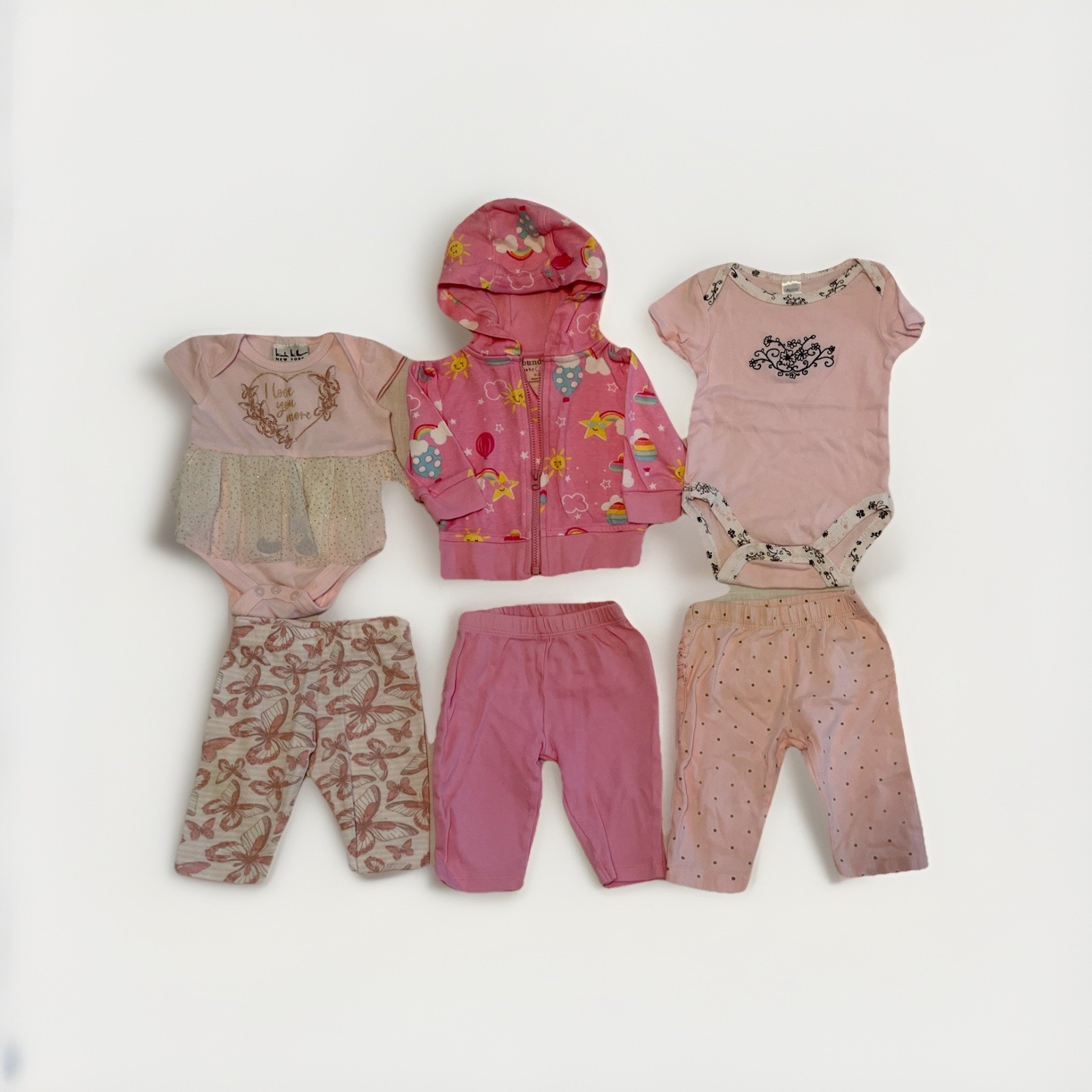 Lot 6Pieces B Outfit Sets Nicole Miler, Baby gear Bundles Girls size 0-3 month