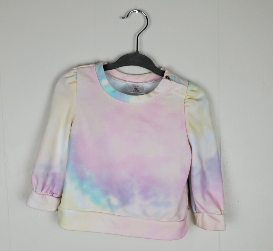 Baby Gap girl 2-piece Pink tie dye softspun joggers top SET 6-12 months