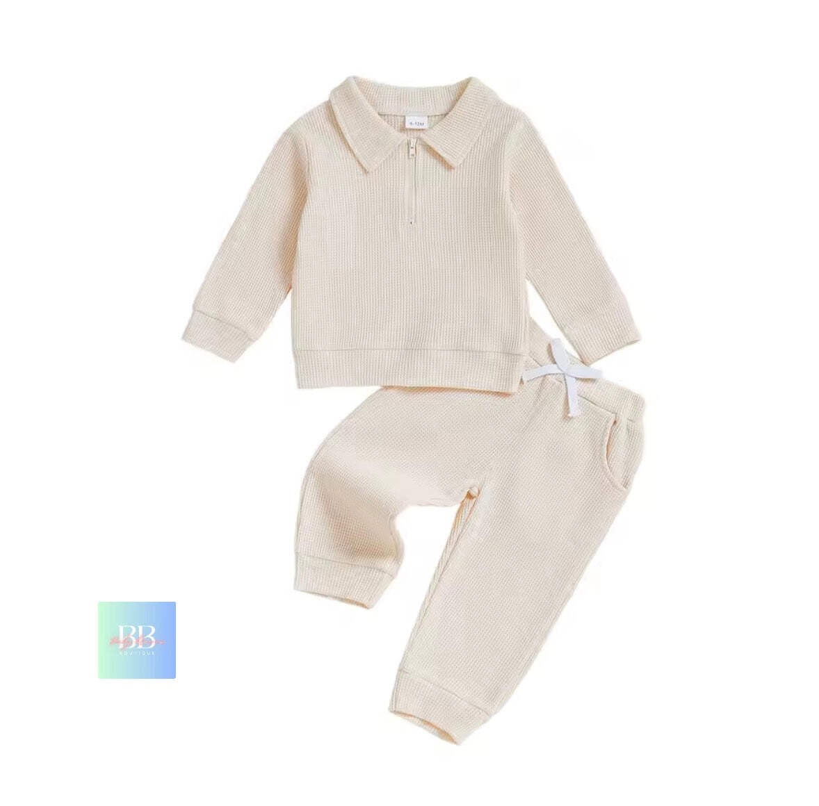 Kids Boys Casual Half Zip Sweater & Matching Pants Set 3 colours 12M-5Y