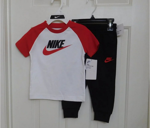 NIKE Toddler Boy 2-pc Fleece pants set t-shirt & Sweatpants Size 2T 3T 4T 5 Blue
