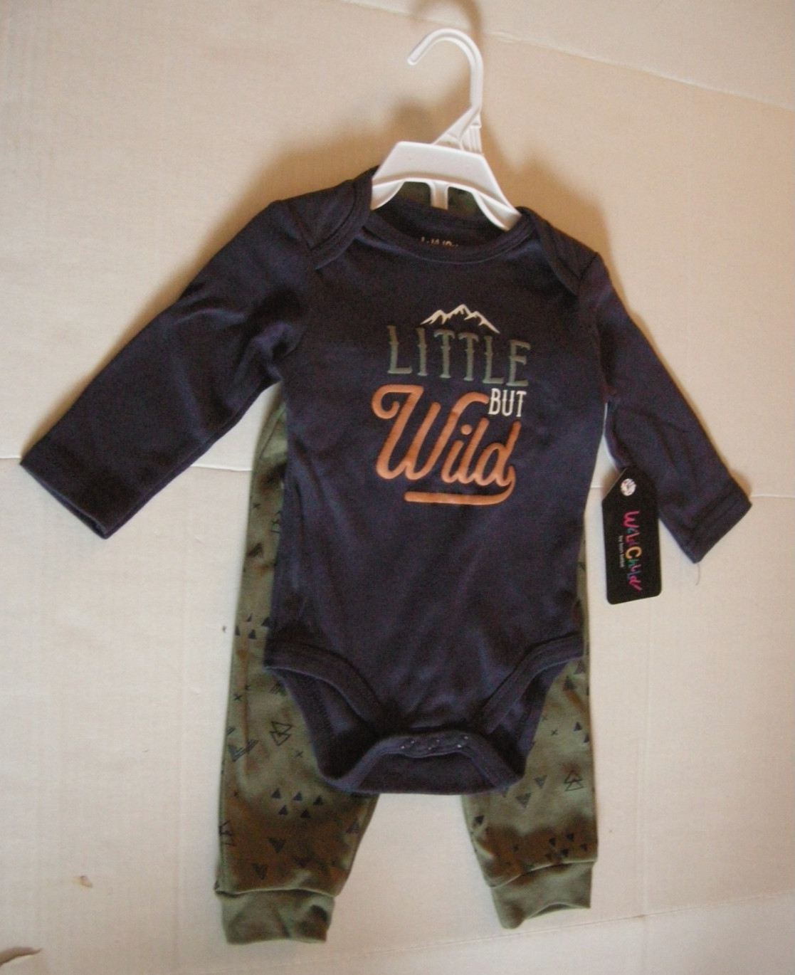 Wild Child/Bon Bebe 3 Piece Little But Wild Set (Bodysuit, Pants, Cap), 0-3 Mos.