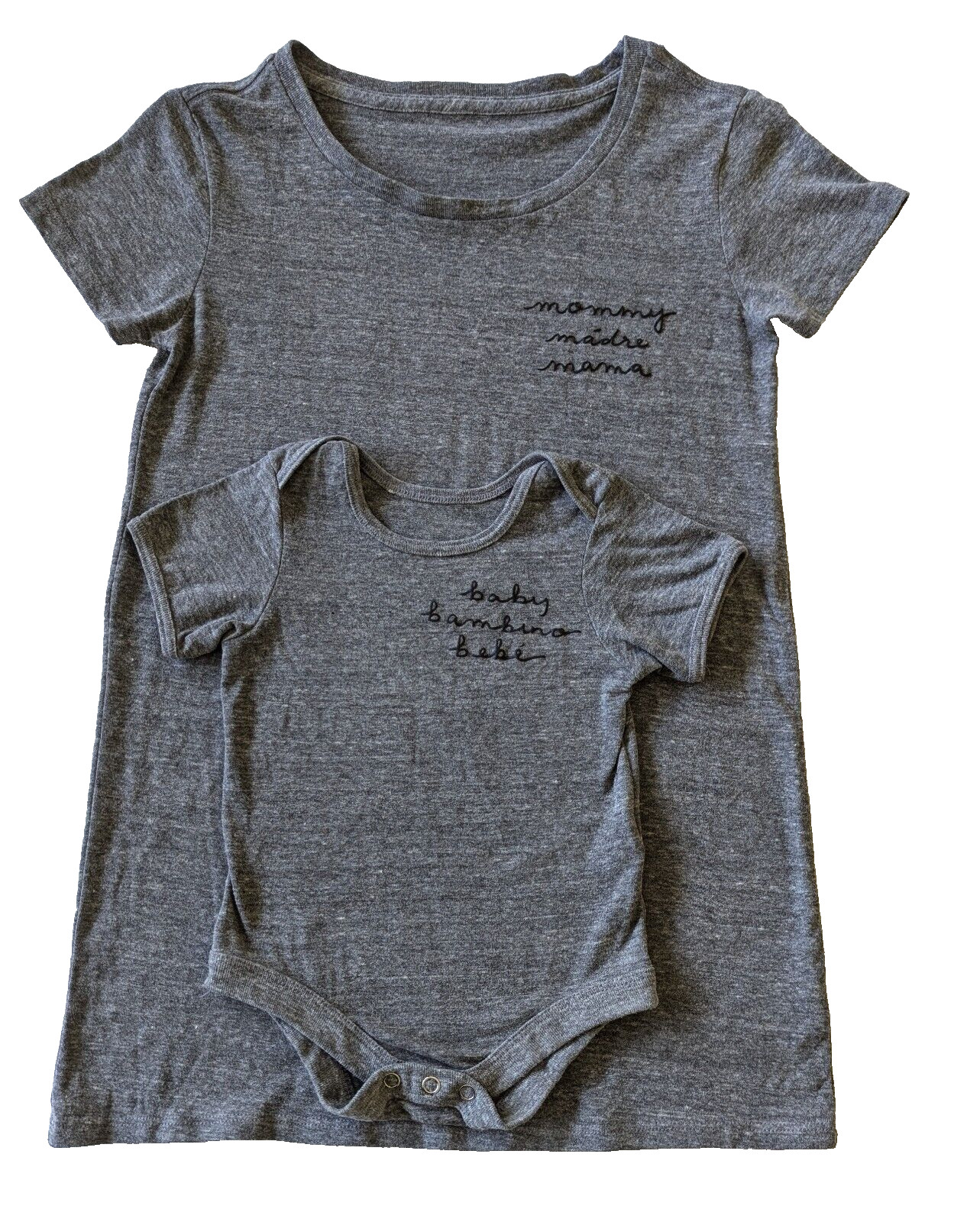 2 Pc Matching Mother Madre Size: Medium & Infant Size:12 Months Baby Bebe Shirts