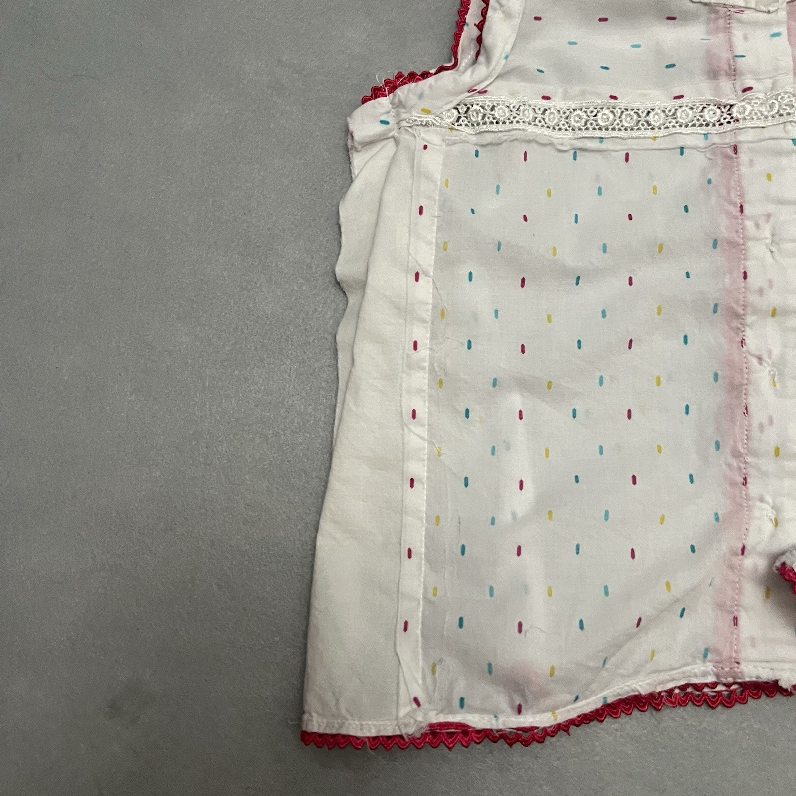 Baby Girl 9M Handmade White Red Polka Dot Tunic With Coordinating Bloomer