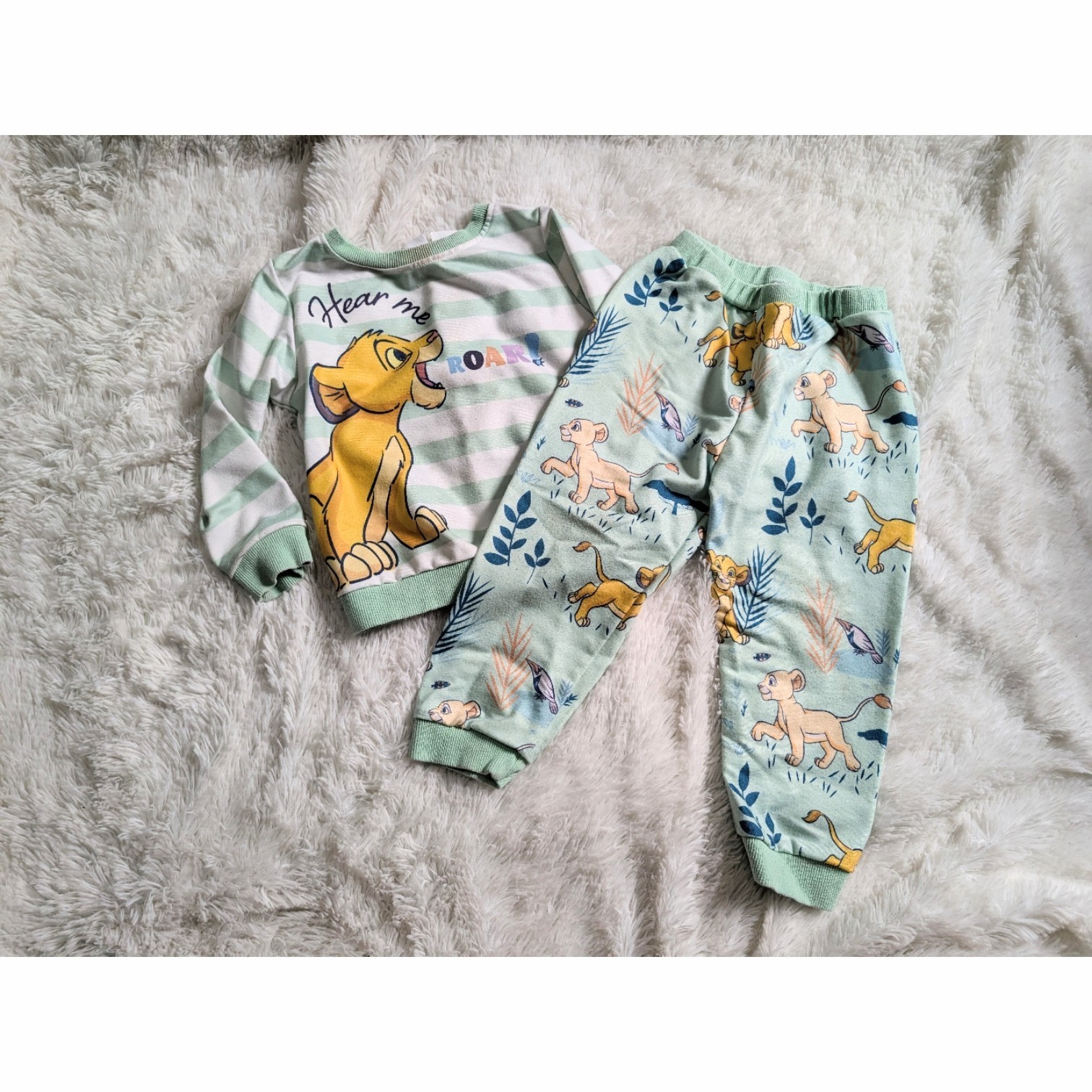 Disney Patpat The Lion King Mint Green Outfit Set Toddler Size 2T