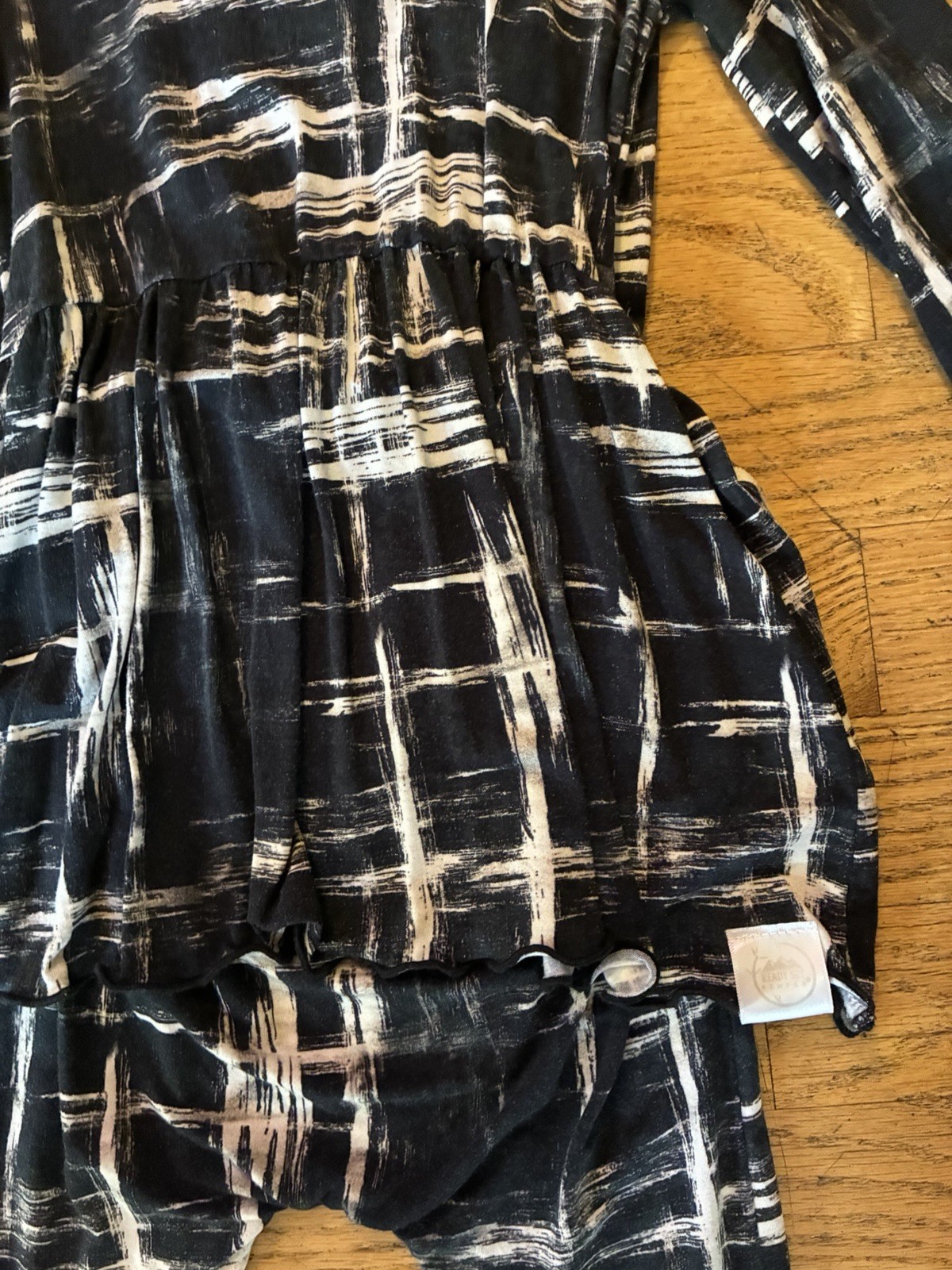 Ready Set Romper Bamboo outfit. 2-3T, Black And White, Twirl ￼ ￼Vintage