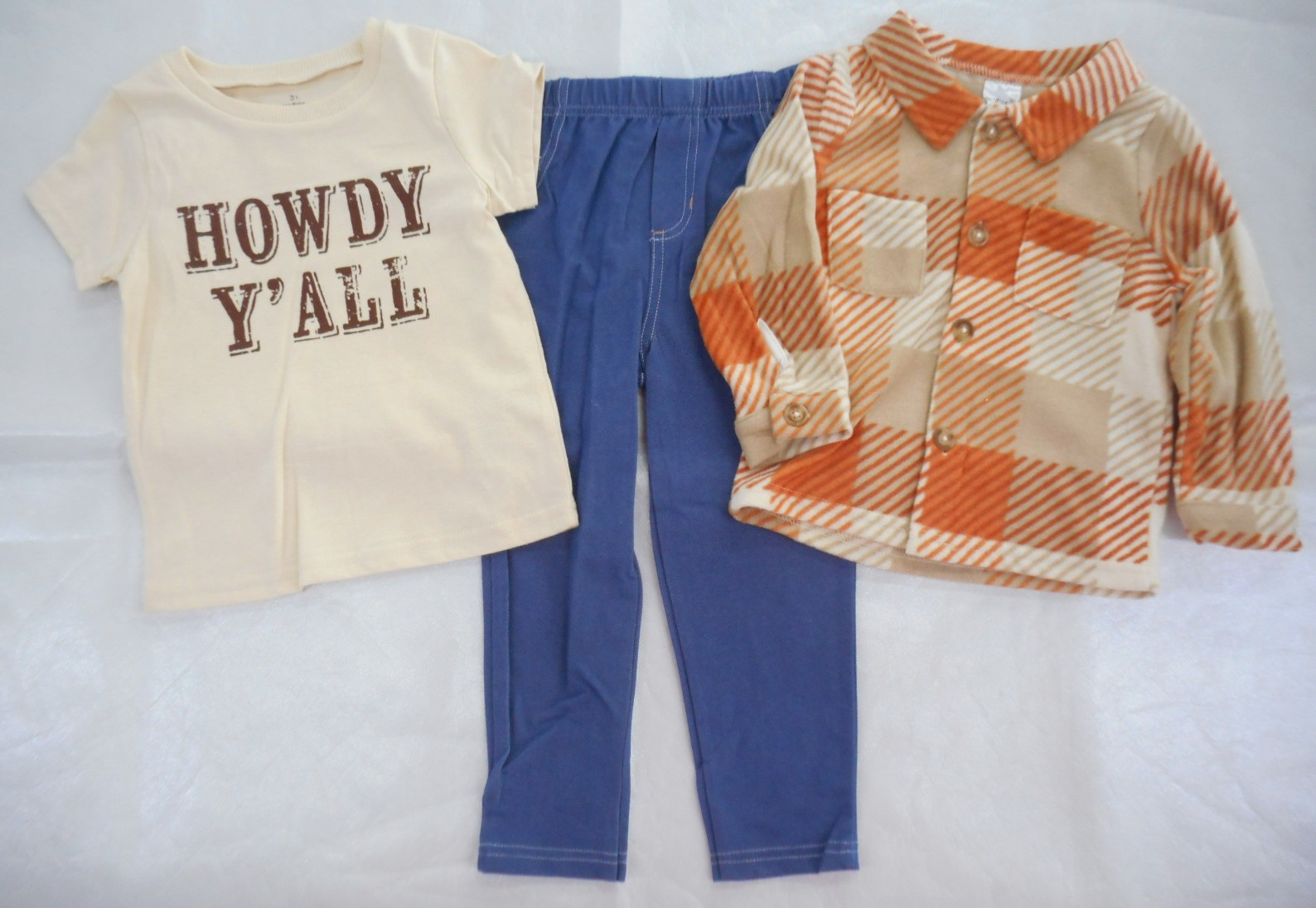 Toddler Boys Start Up Kids $21.99 Howdy Y’all 3PC. Pant Set Sizes 3T & 4T